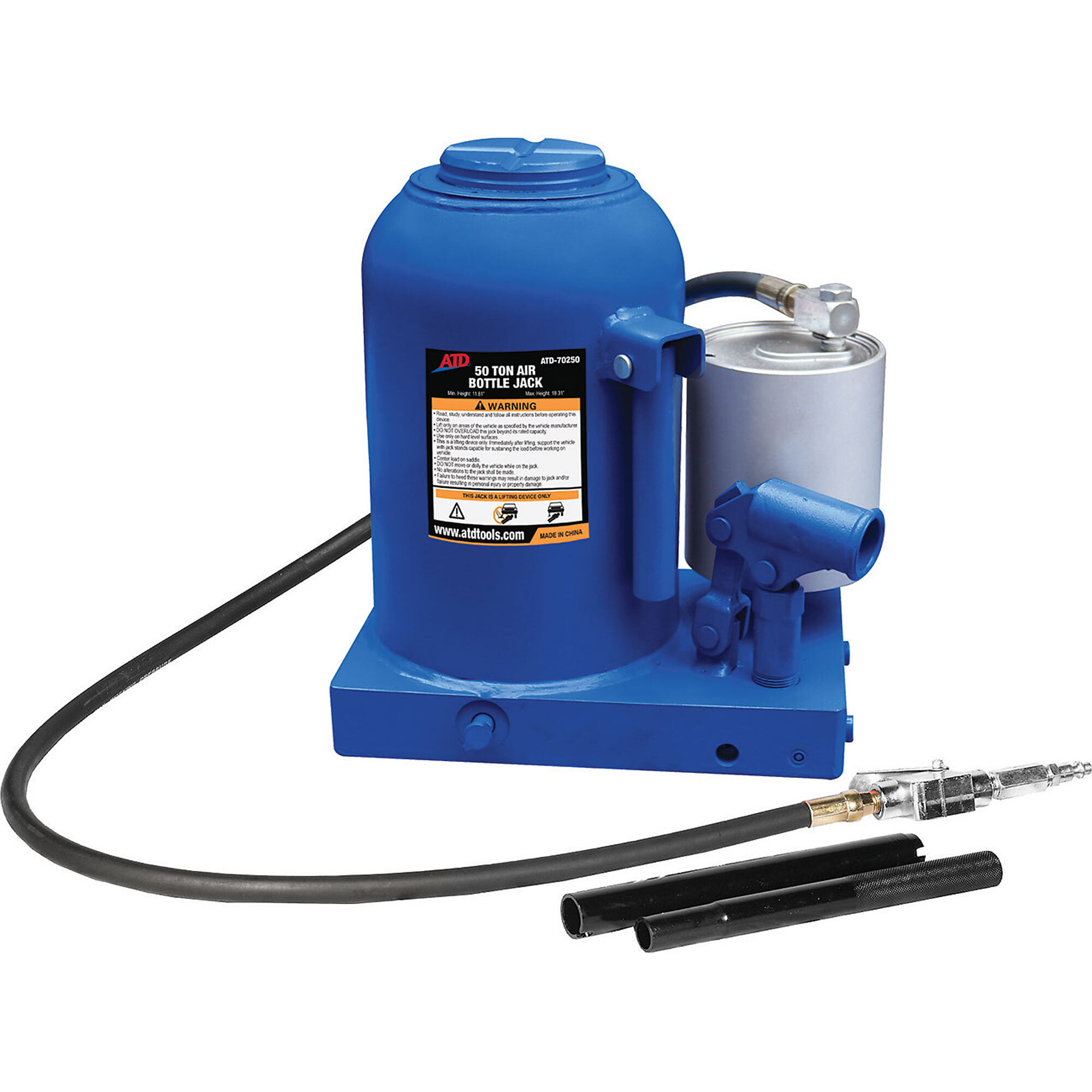ATD Heavy Duty Welded 50 Ton Air Bottle Jack, Model# 10627