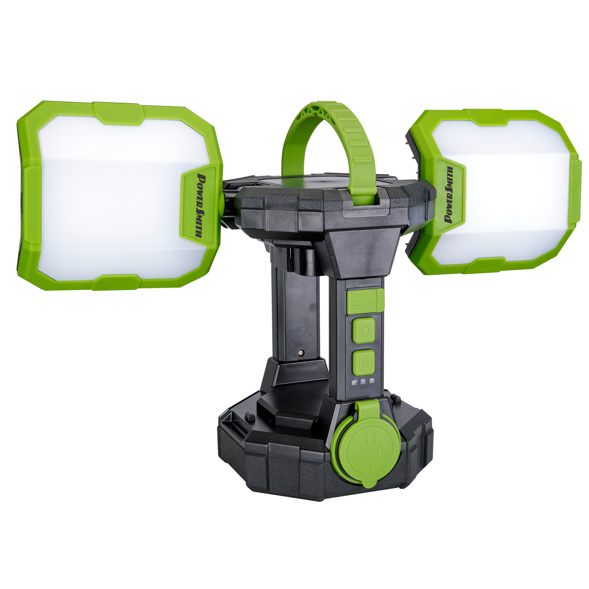 PowerSmith Voyager Jobsite Lantern — 5000 Lumens, 3-Way Power Capability, Adjustable Light Panels, Model# PVLP50A-C