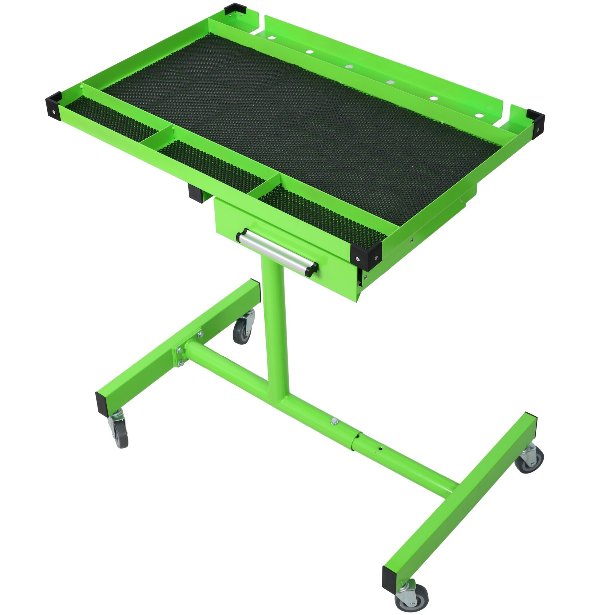 BlackTeck Multifunctional Workbench with Drawer — 29in. x 20in., 2.5in. Casters, Corner Pad, Extendable Base, Portable & Adjustable, Model# N2-P152674