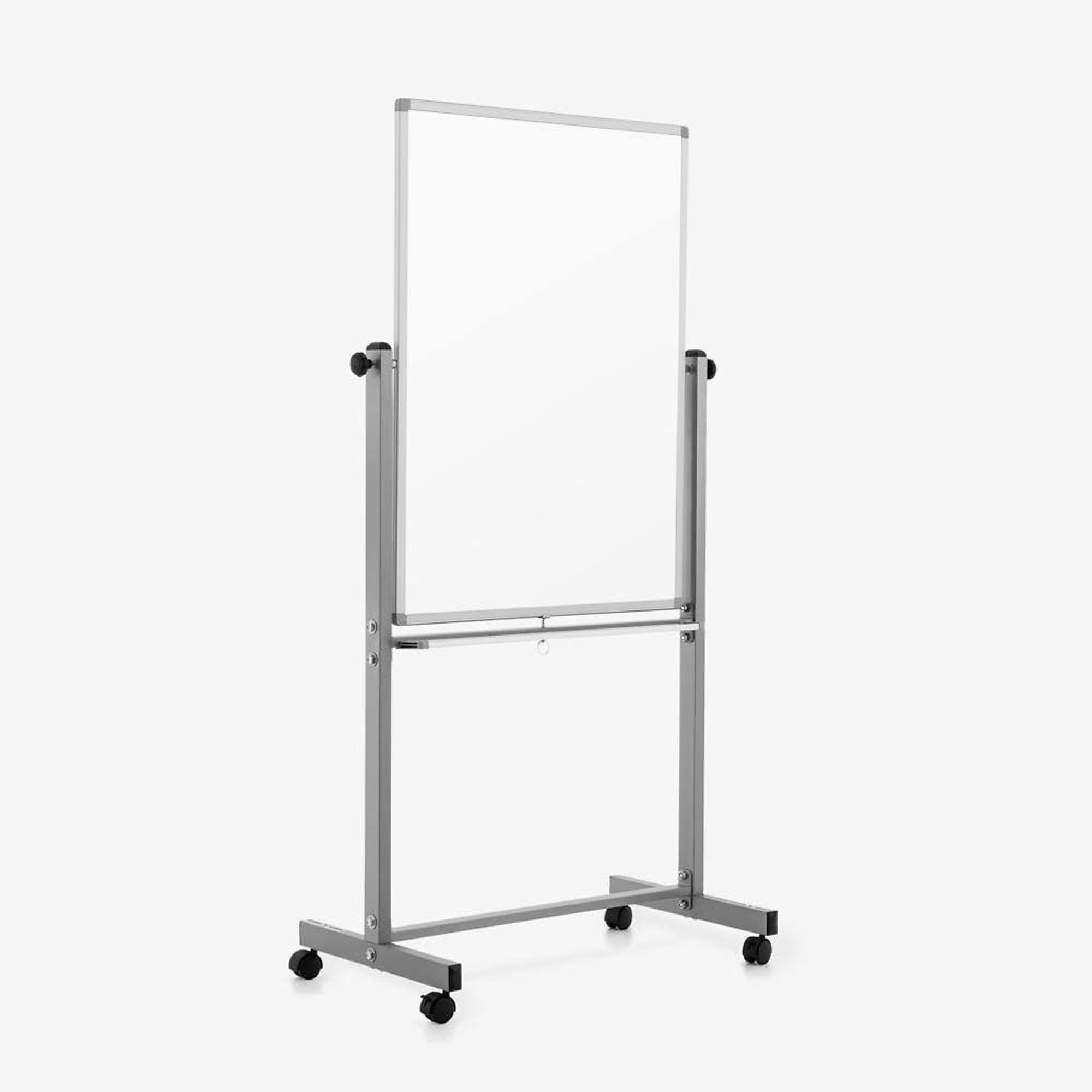 Luxor Porcelain Mobile Dry Erase Whiteboard — 30in. x 40in., Magnetic, Ghosting-Resistant, Model# DEMW001
