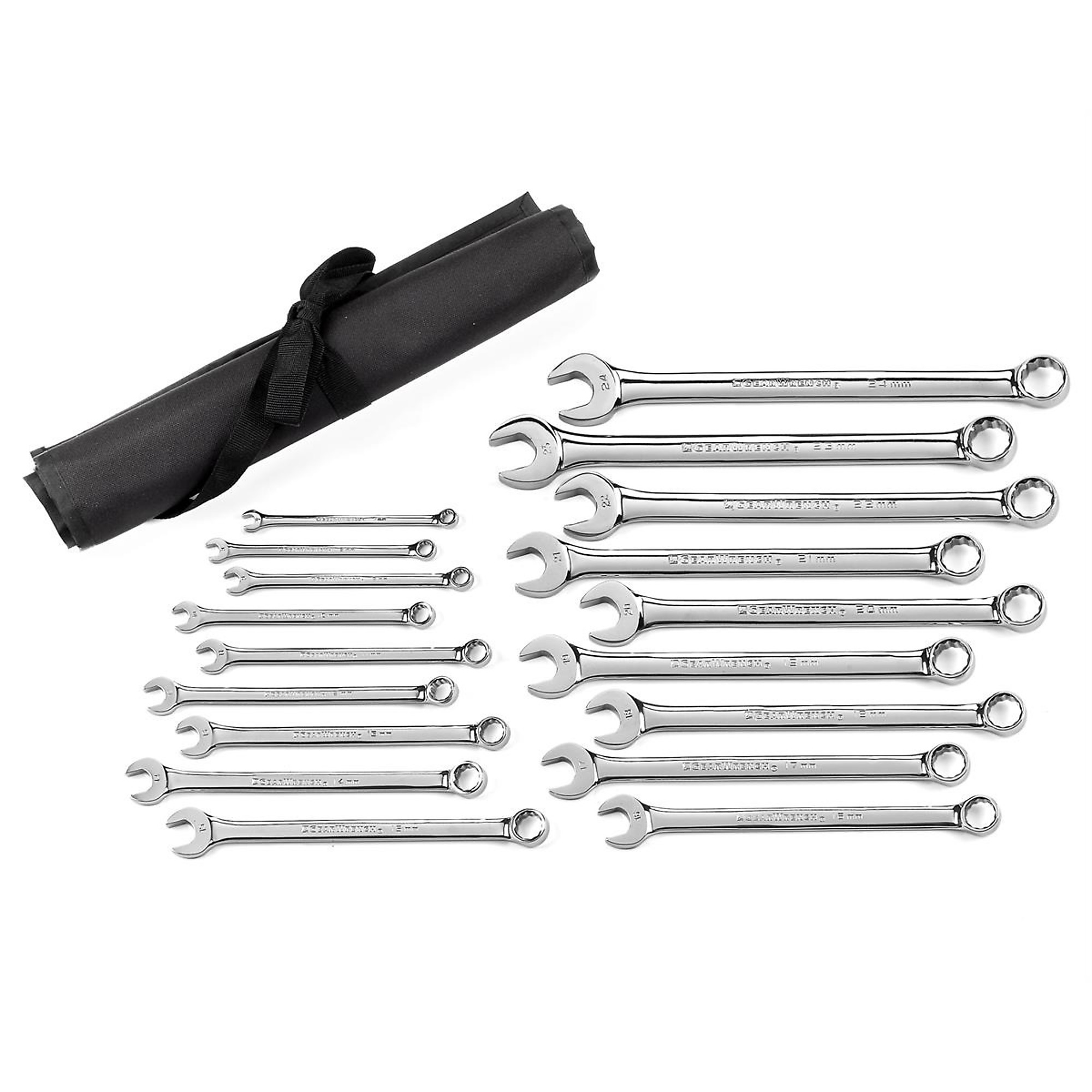 GearWrench Long Pattern Combination Wrench Set — 18-Piece, 12-Point, Metric, Alloy Steel, Model# KDT81920
