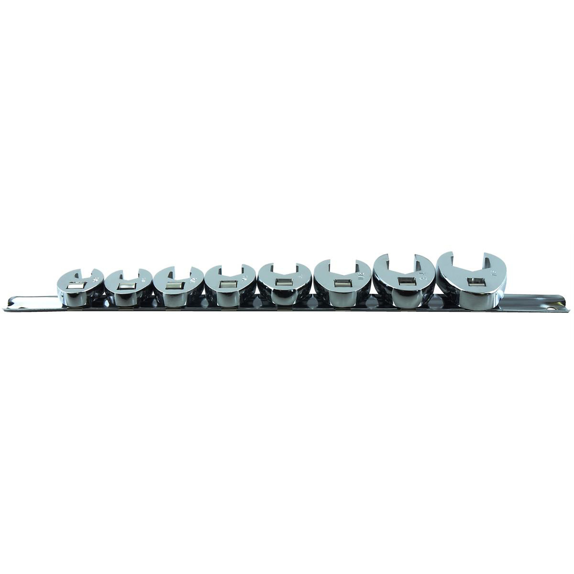 K Tool International Crowfoot Flare Nut Wrench Set — 3/8in. Drive, SAE, 8-Piece, Heat Treated, Model# KTI22300