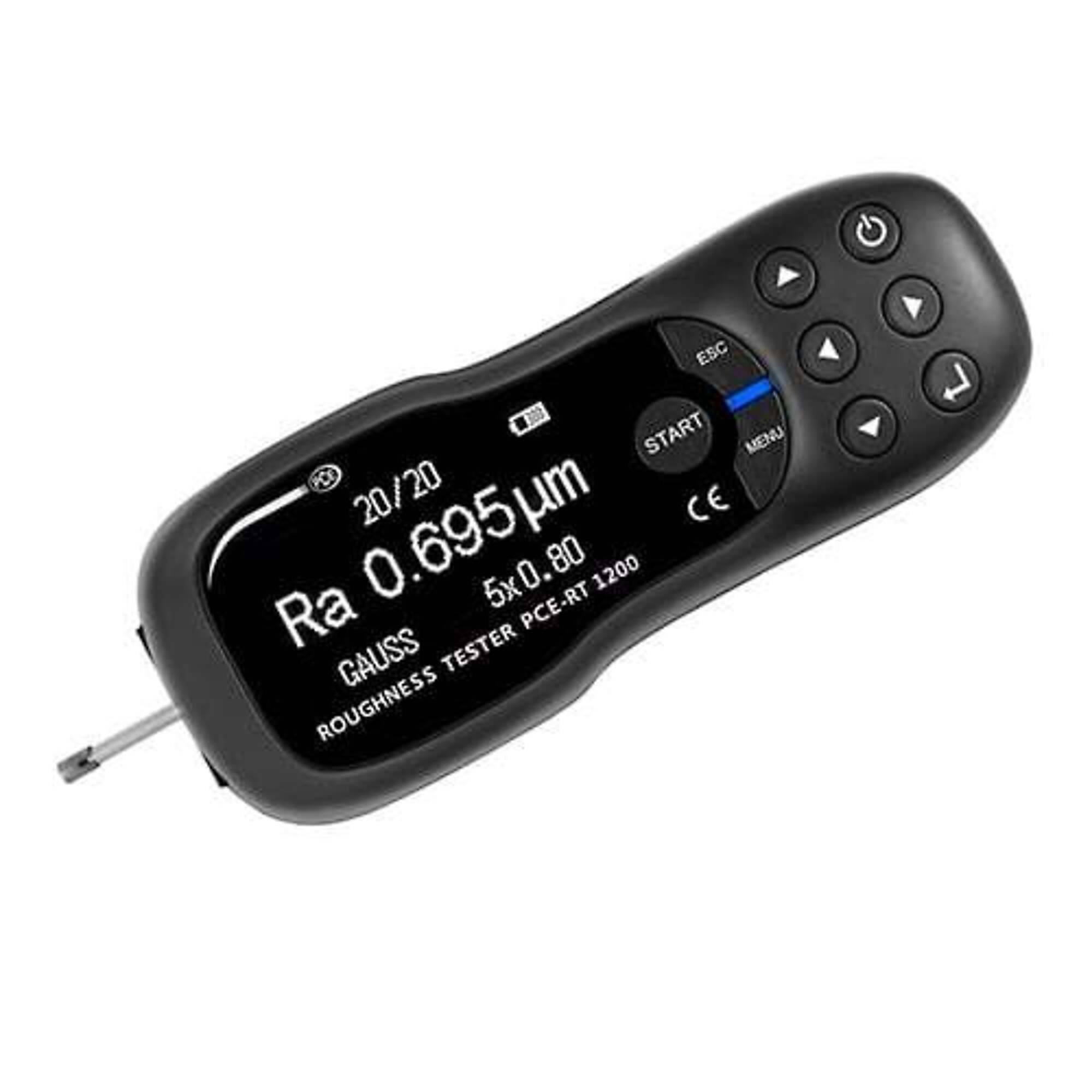 PCE Roughness Tester with Bluetooth Function — Handheld, Mobile Use, Model# PCE-RT 1200BT