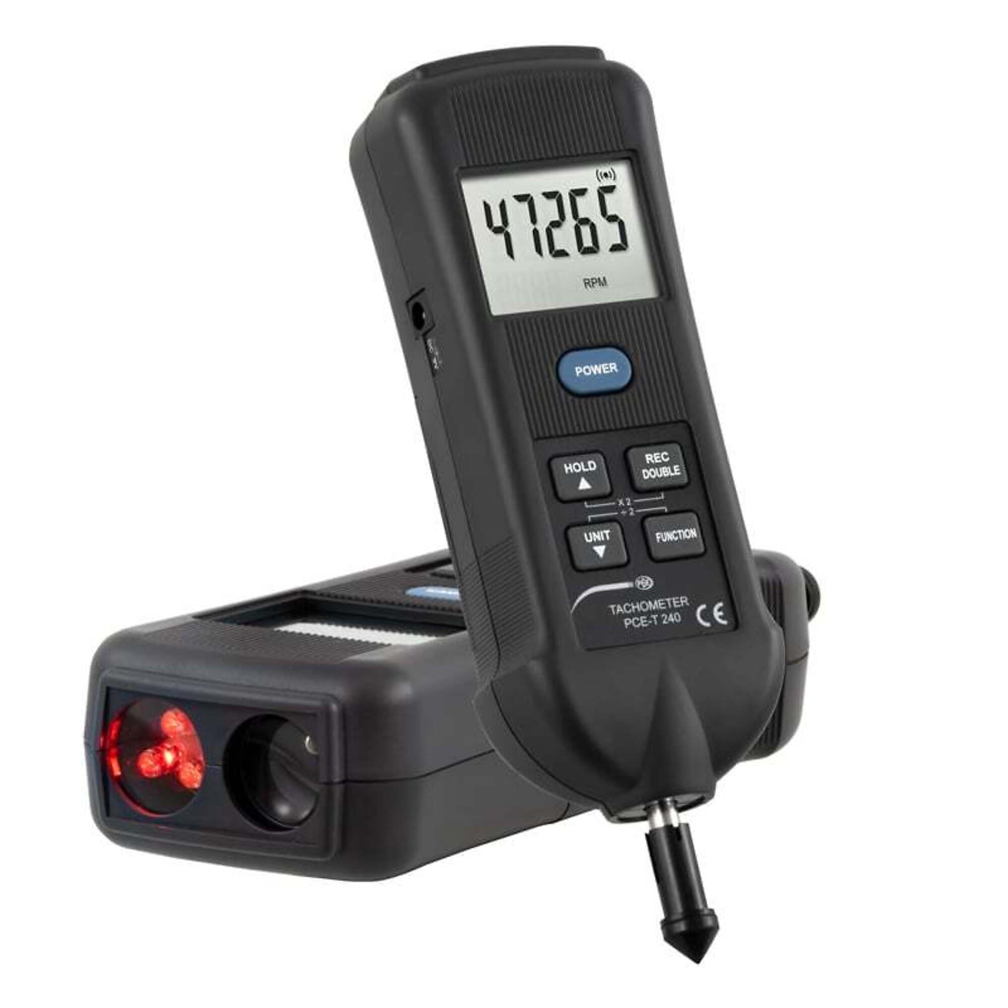 PCE Tachometer-Stroboscope — Contact-Based Speed Measurement, Model# PCE-T 240