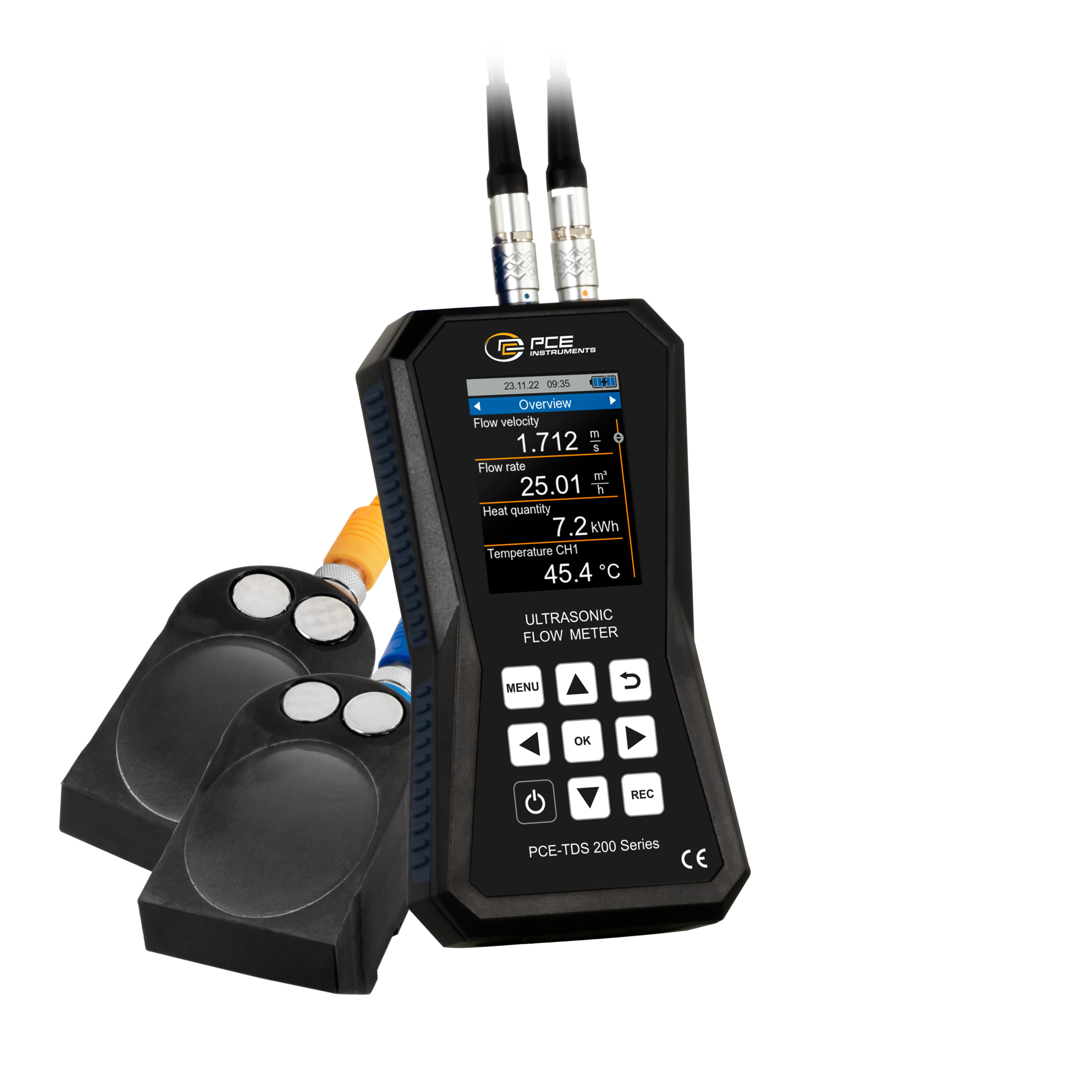 PCE Ultrasonic Flow Meter — ±32 m/s Range, Model# PCE-TDS 200 L