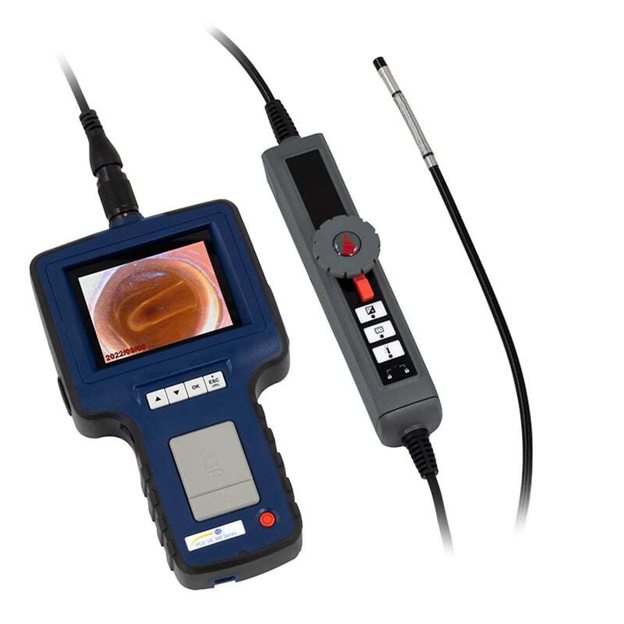 PCE Videoscope — 2-Way Articulating, Waterproof Camera, 6 LED Lights, Model# PCE-VE 350HR3