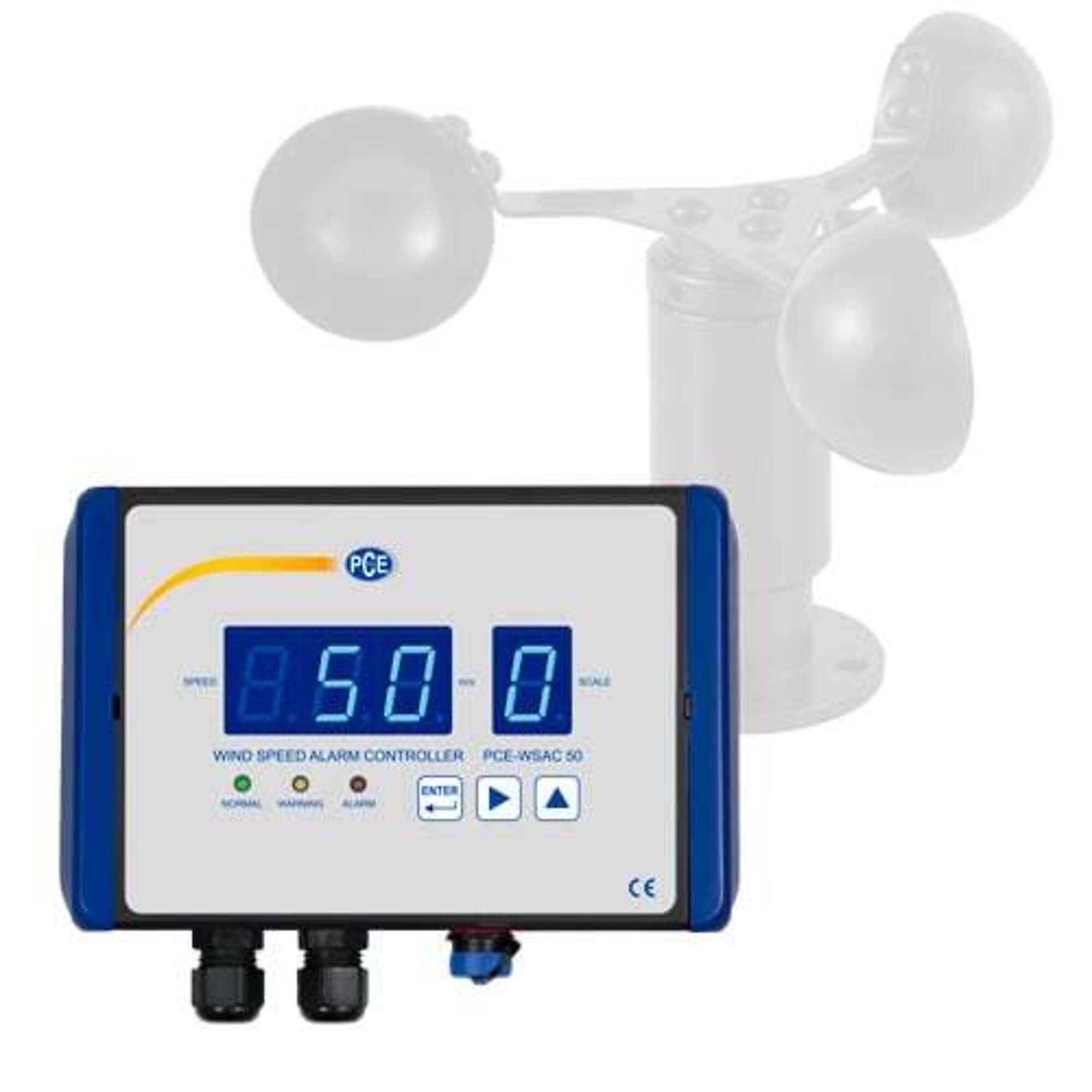 PCE Wind Speed Alarm Controller — 50 to 320, Model# PCE-WSAC 50-320