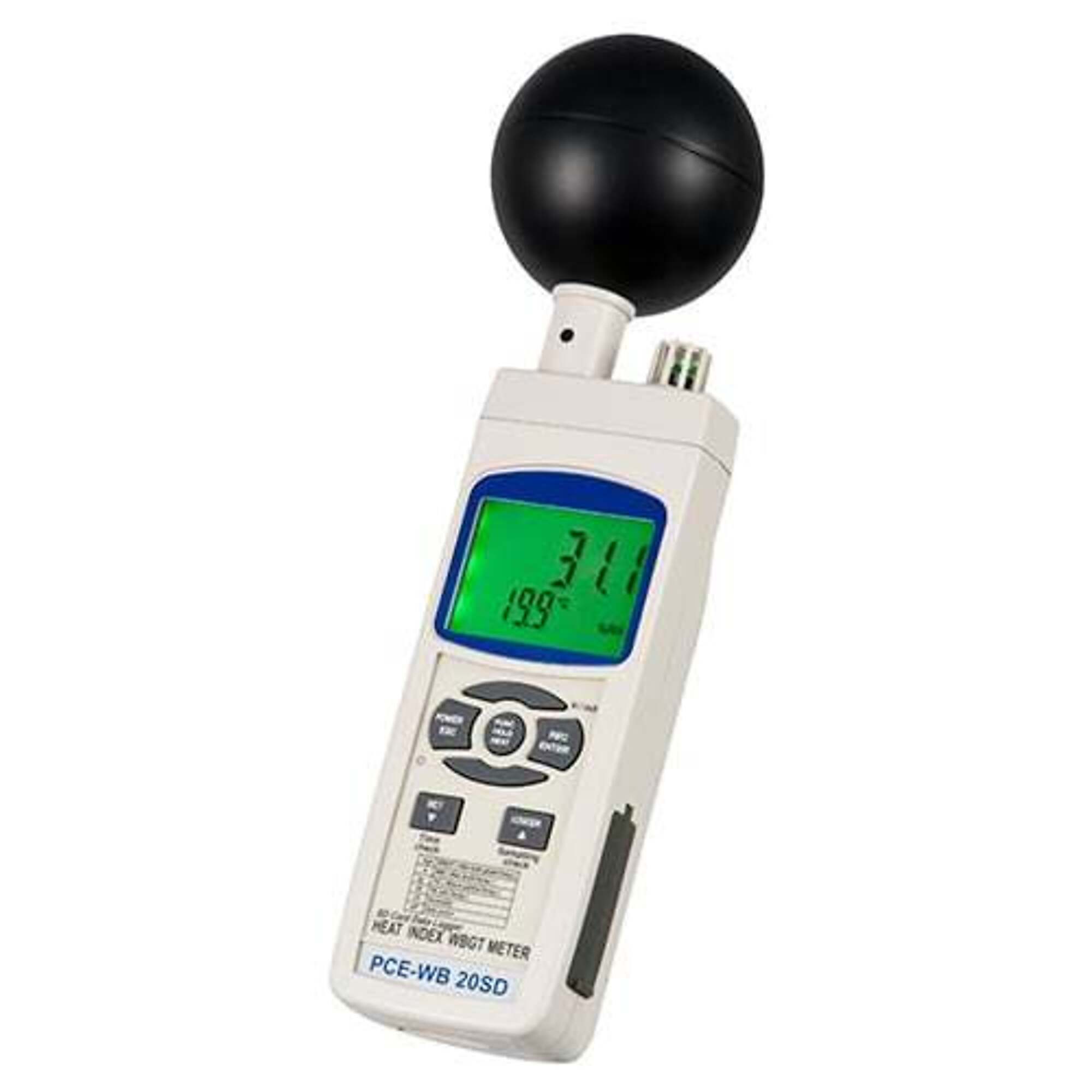 PCE Multifunction Dew Point Thermometer — Measures WBGT, TG, WB, Dew Point, Air Temperature, Humidity, Model# PCE-WB 20SD