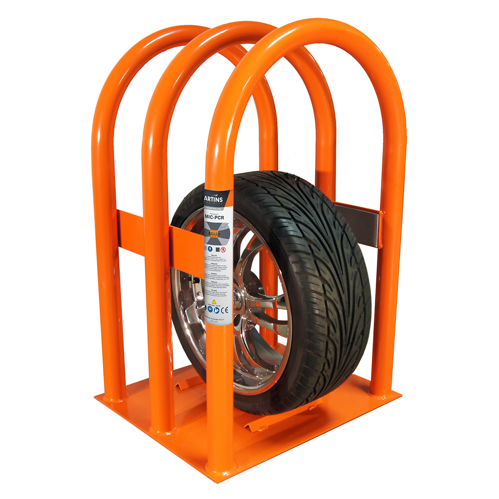 Martins Industries Passenger Car and SUV Tire Inflation Cage — 3-Bar, Steel, OSHA Compliant, Model# MIC-PCR