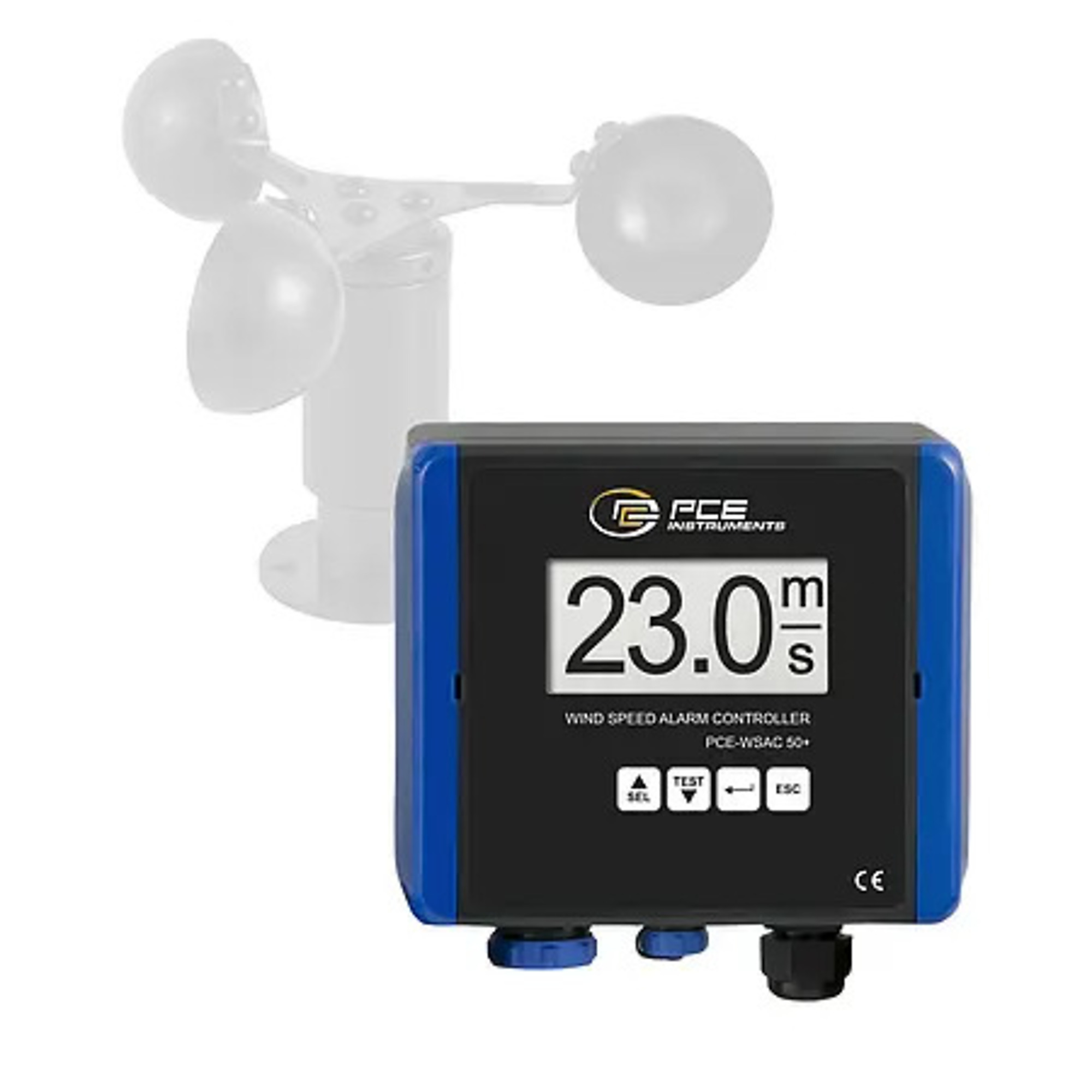 PCE Wind Speed Meter with Datalogger — 230V, Model# PCE-WSAC 50+ 230