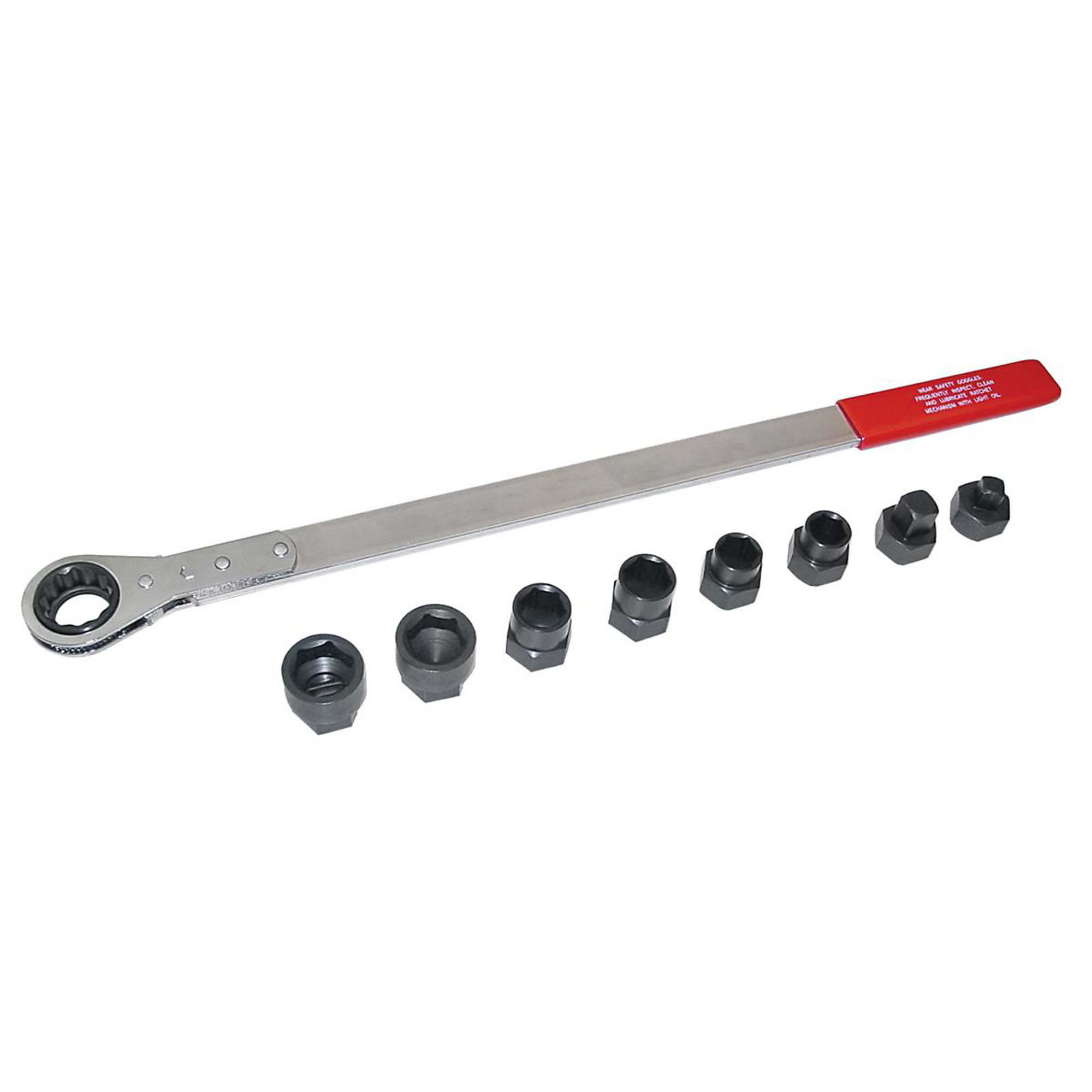 Lang Tools Fine Tooth Serpentine Belt Wrench Set — Multiple Size Adapters, 7/8in. Wrench, Model# KAS5333