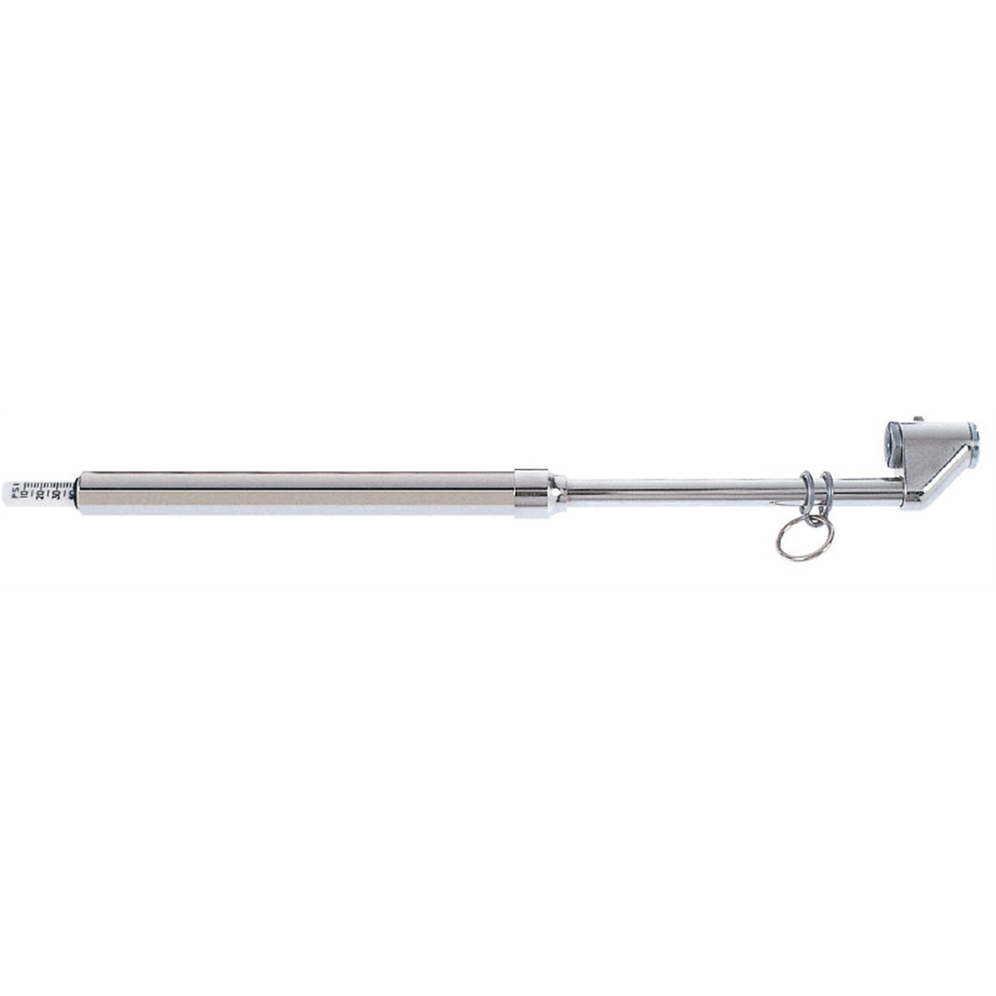 Haltec Dual Foot Service Gauge — 10-150 PSI, 180° Chuck, Chrome Finish, Model# HALGA-185
