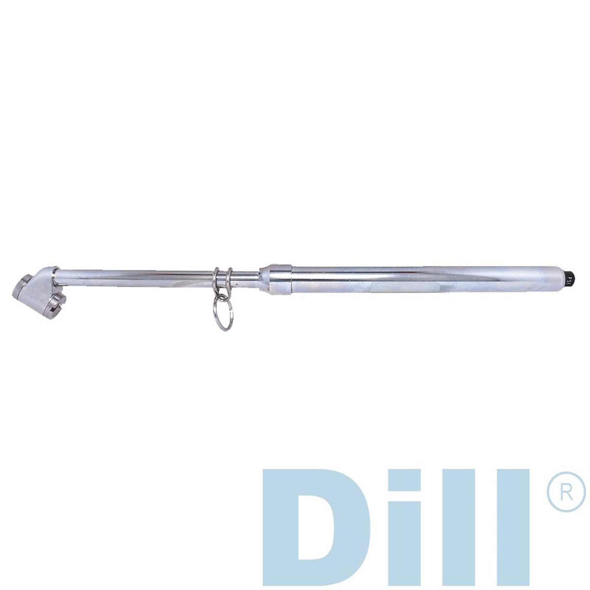 Dill Air Controls Dual Foot Truck Gauge — 10-150 PSI, 2 PSI Increments, Chrome Finish, Model# DIL7275