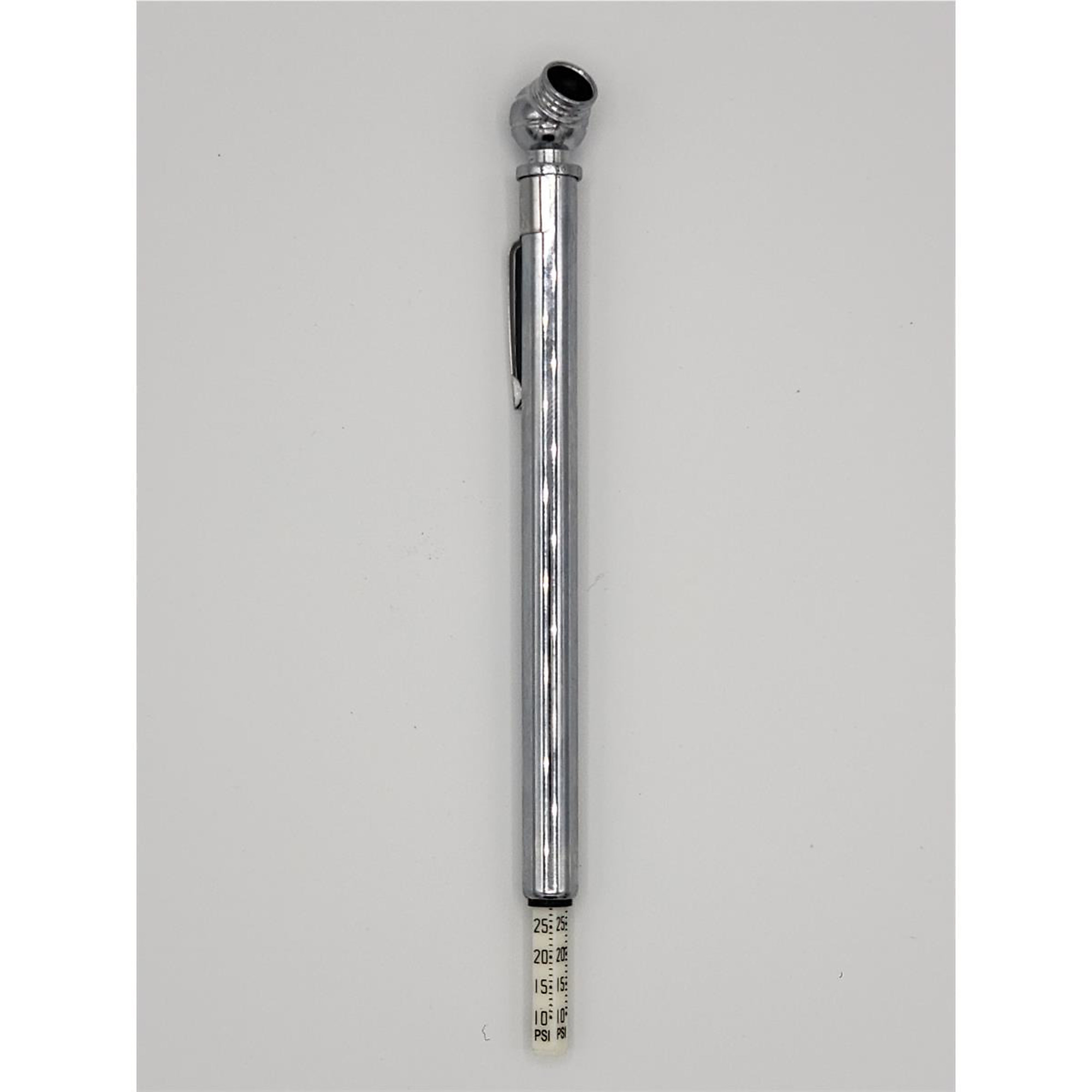 Dill Air Controls Chrome Pocket Air Gauge — 10-75 PSI, Clip Included, Model# DIL5600-CH