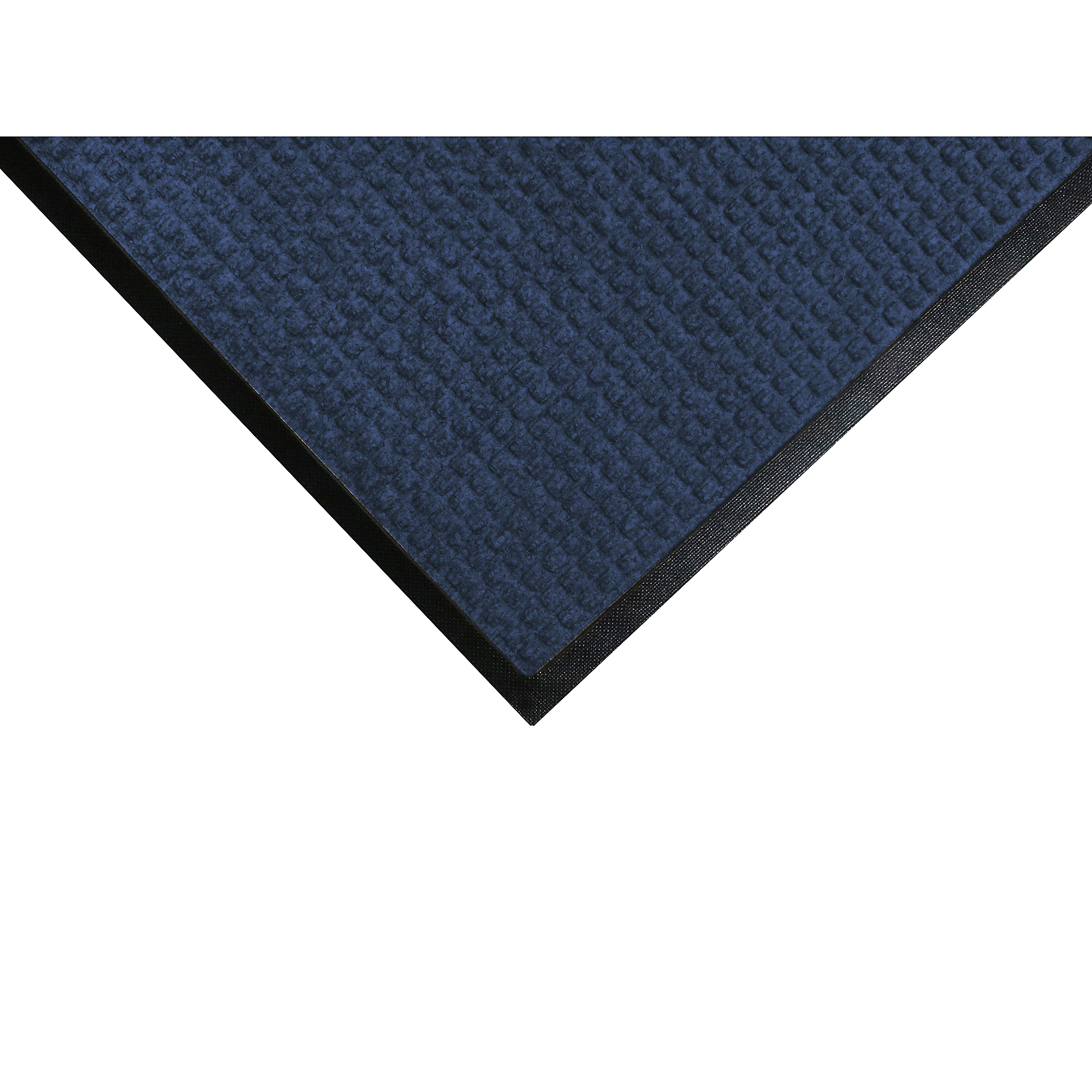 M+A Matting WaterHog Squares MatScraper/Wiper Entrance Mat,4' x 20' Navy, 3/8" Thickness,cleated backed, Model # 20061420070