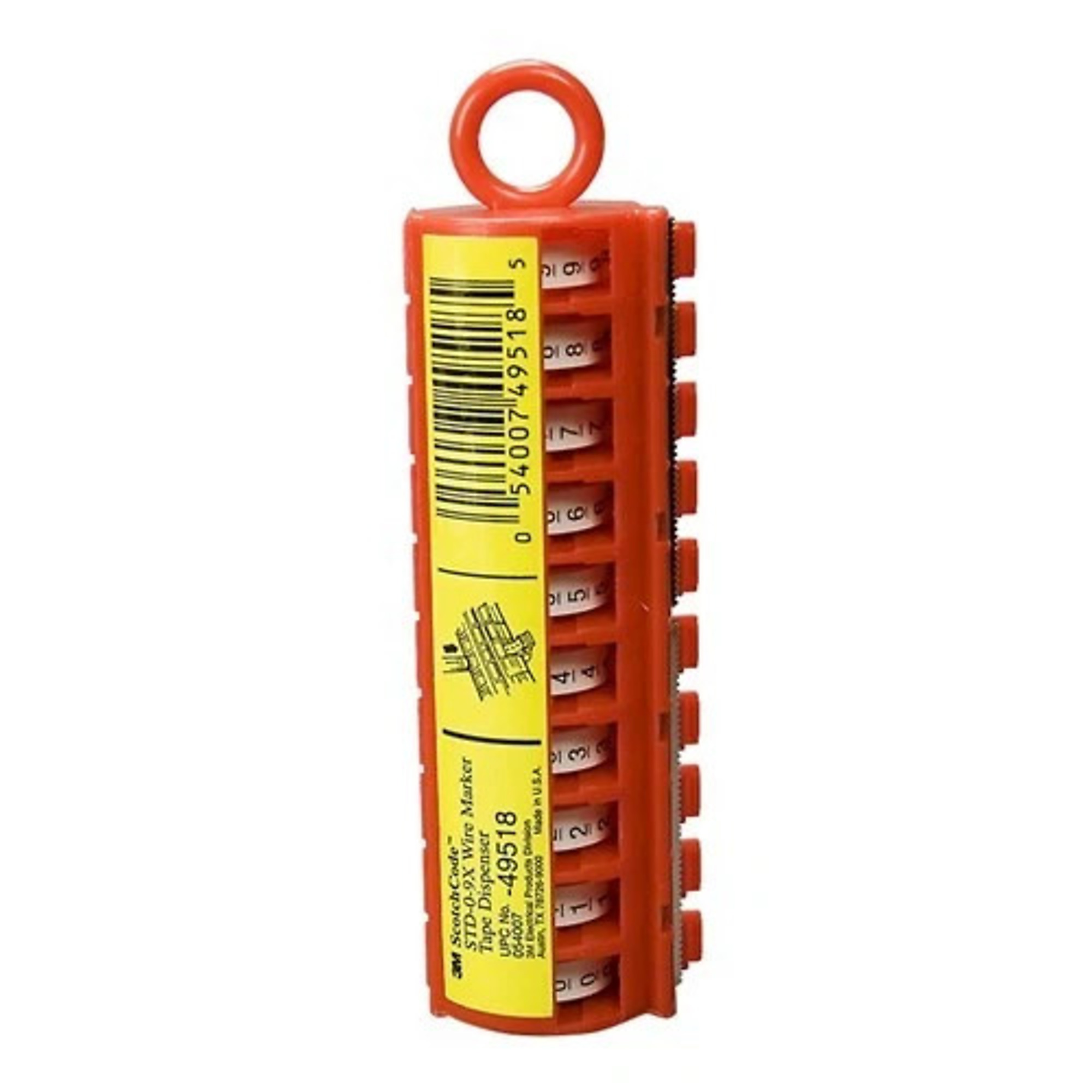 3M Wire Marker Dispenser — Holds 10 Rolls, Acrylic Case, Model# MMM12174