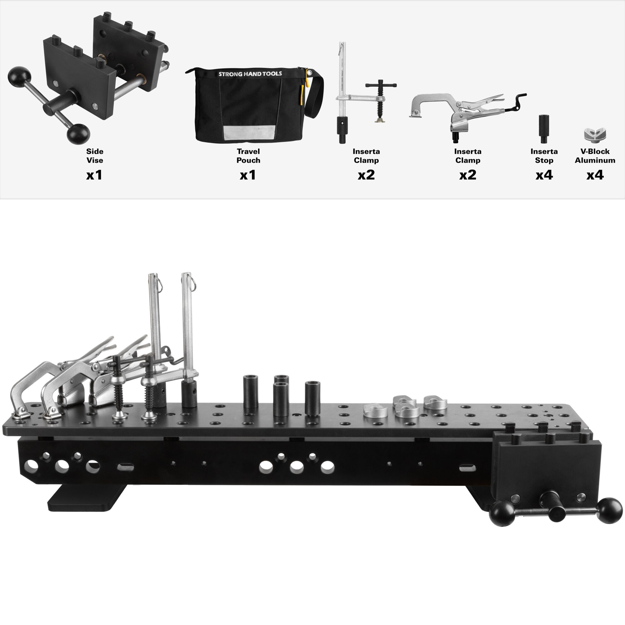 Strong Hand Tools Plate with Side Vise and Kit — 36in. x 6in., Model# TSB366-TK5