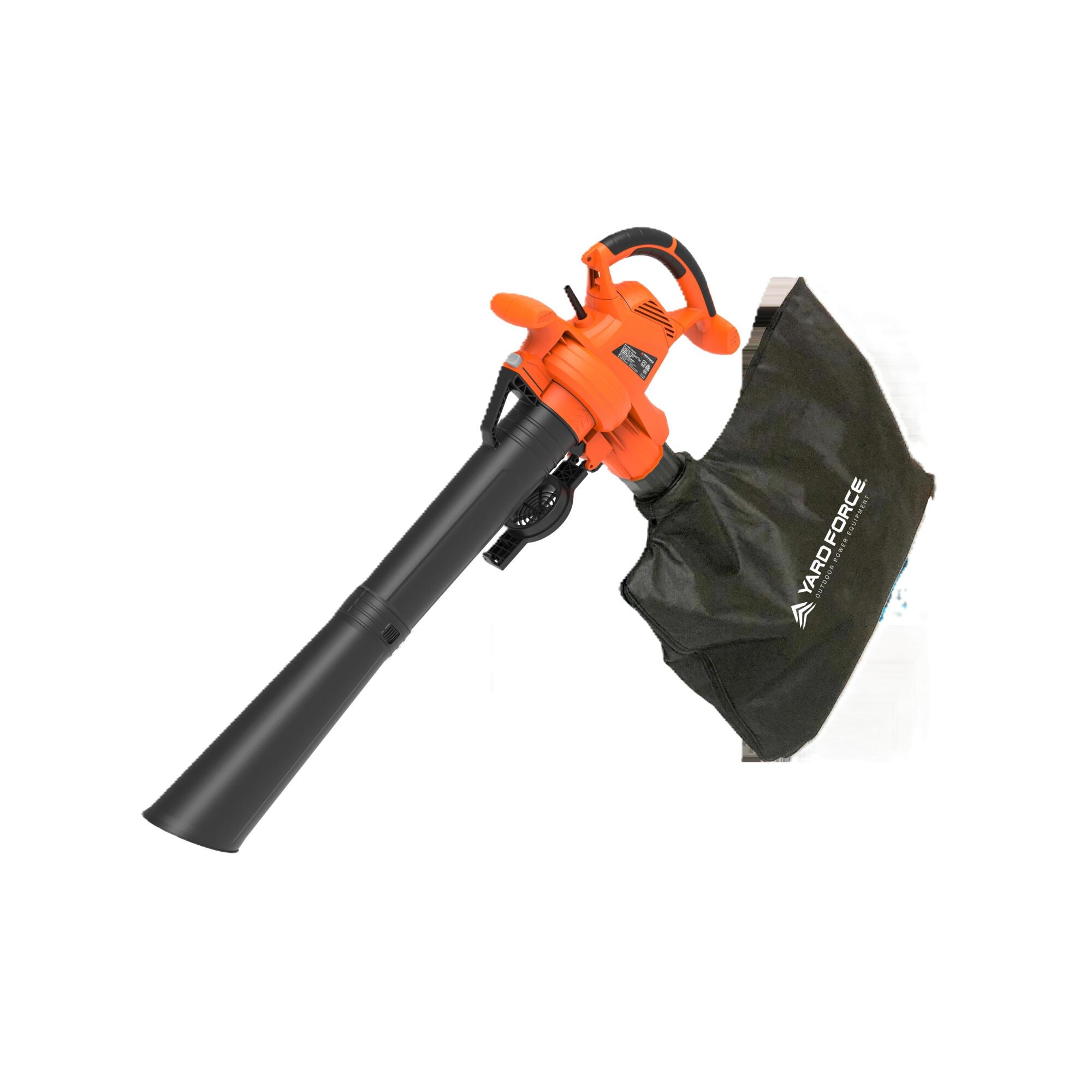 Yard Force, 140 MPH 430 CFM 12 Amp Electric Blower/Vacuum/Leaf Mulcher Kit with Bonus PPE Kit, Model # YF12BLV.