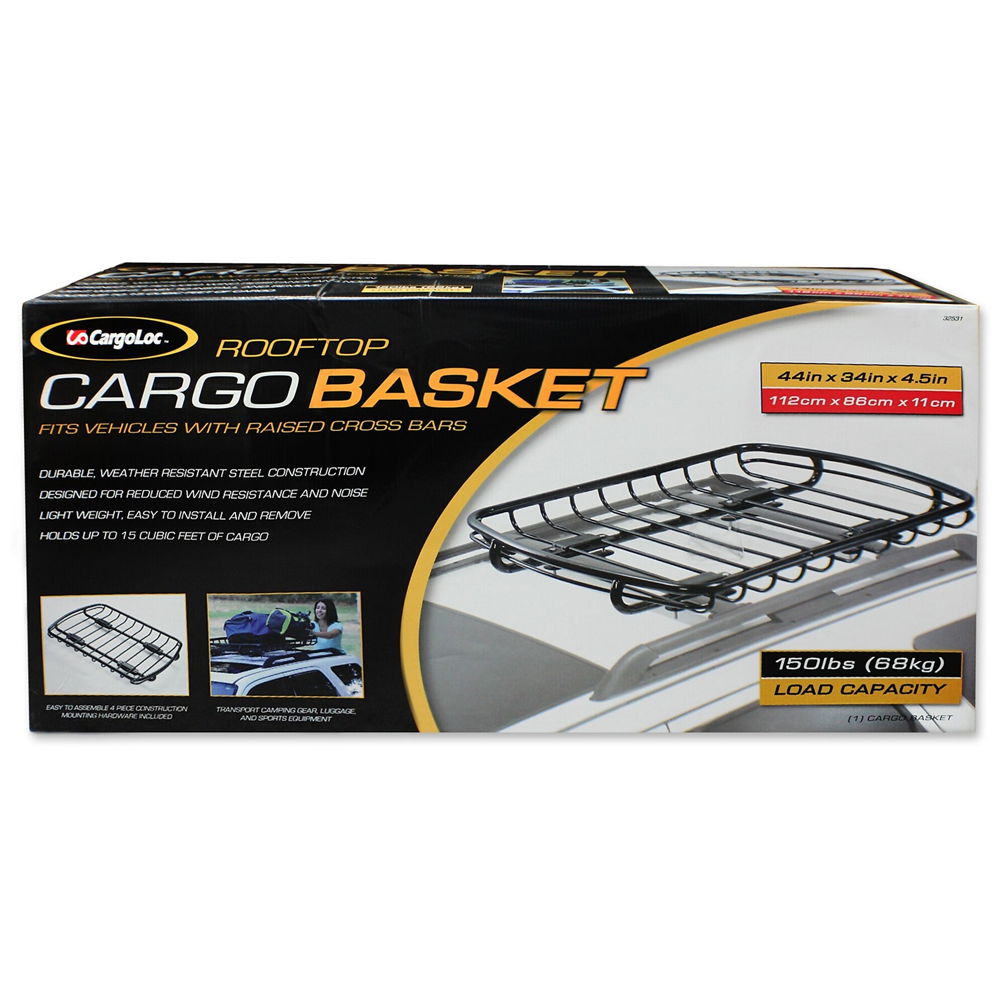 CargoLoc, Rooftop Cargo Basket, 150Lb. Capacity, Model # 32531