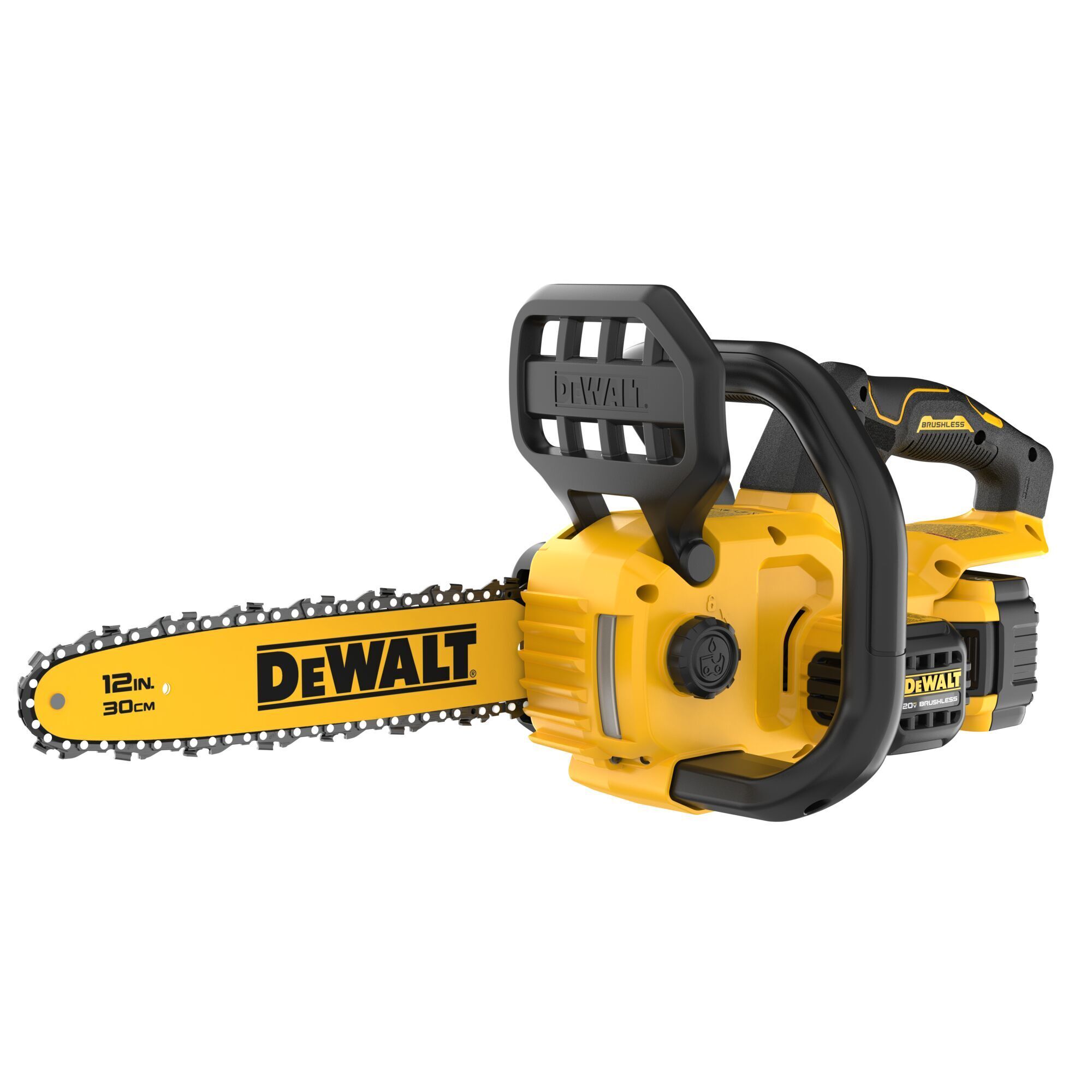 DeWalt 20V MAX Compact Brushless Cordless Chainsaw Kit — 12in., Lightweight, Model# DCCS621P1