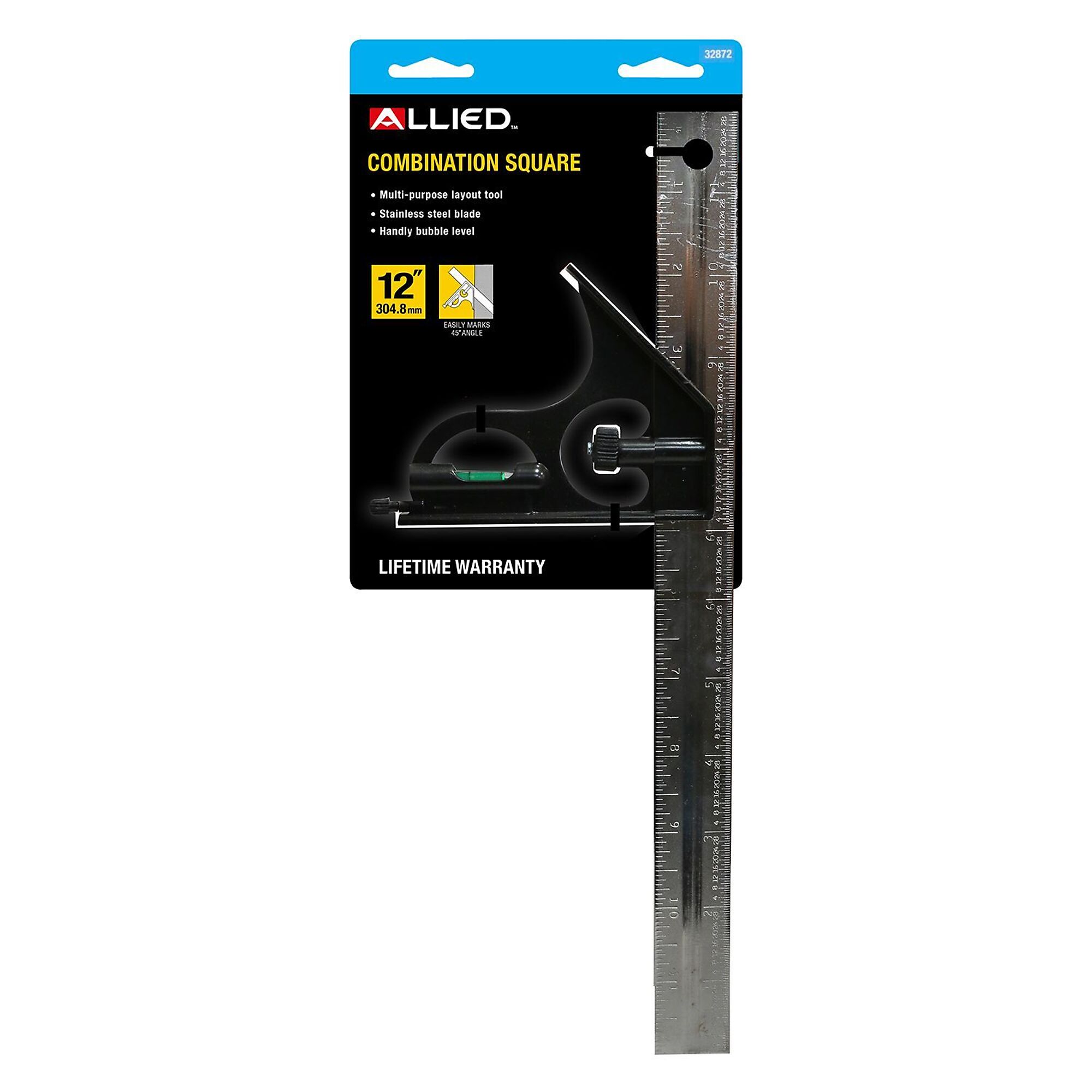 Allied, 12" Combo Square w/Level, Model # 32872