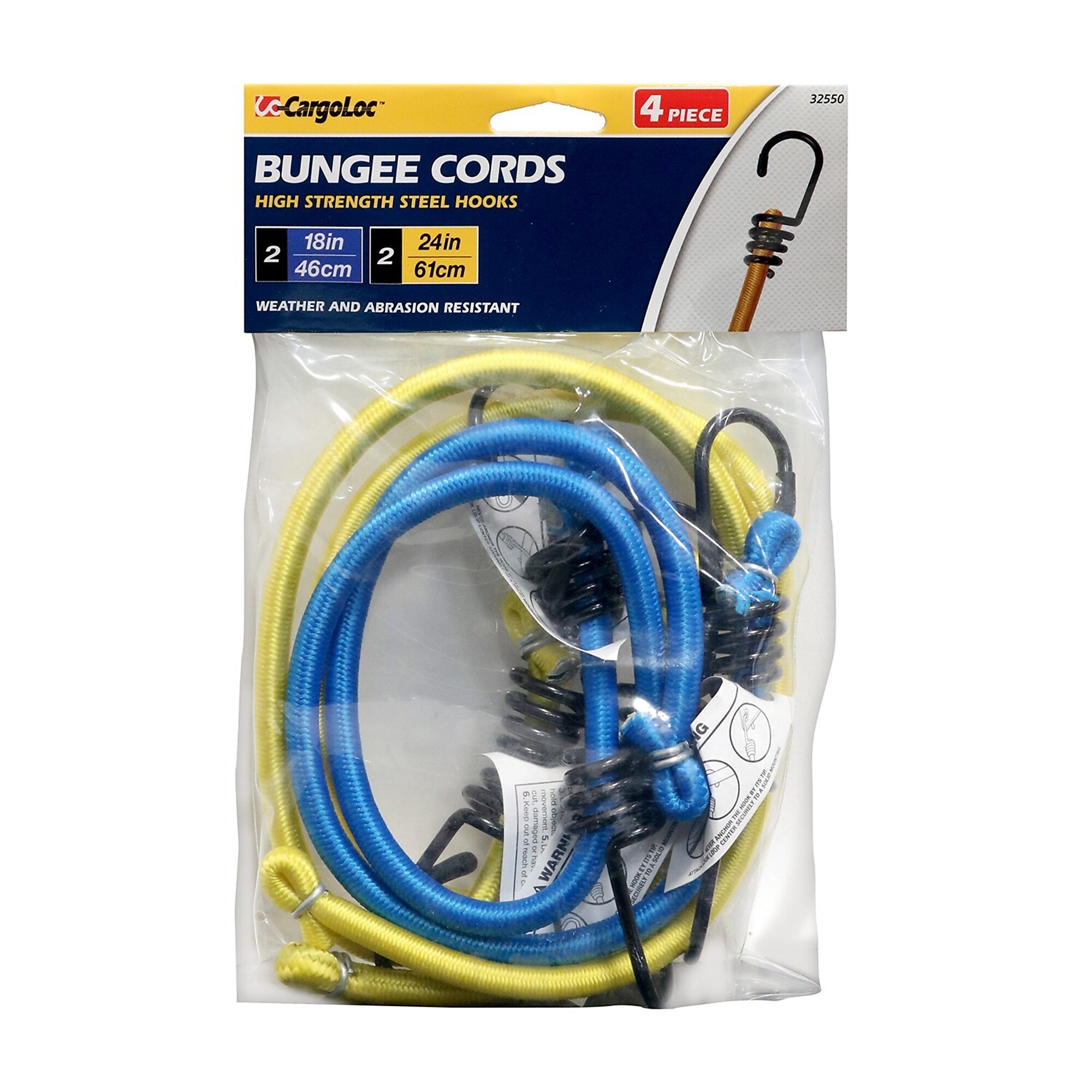 CargoLoc, 4 Pc. 18" & 24" Bungee Cords, Model #32550