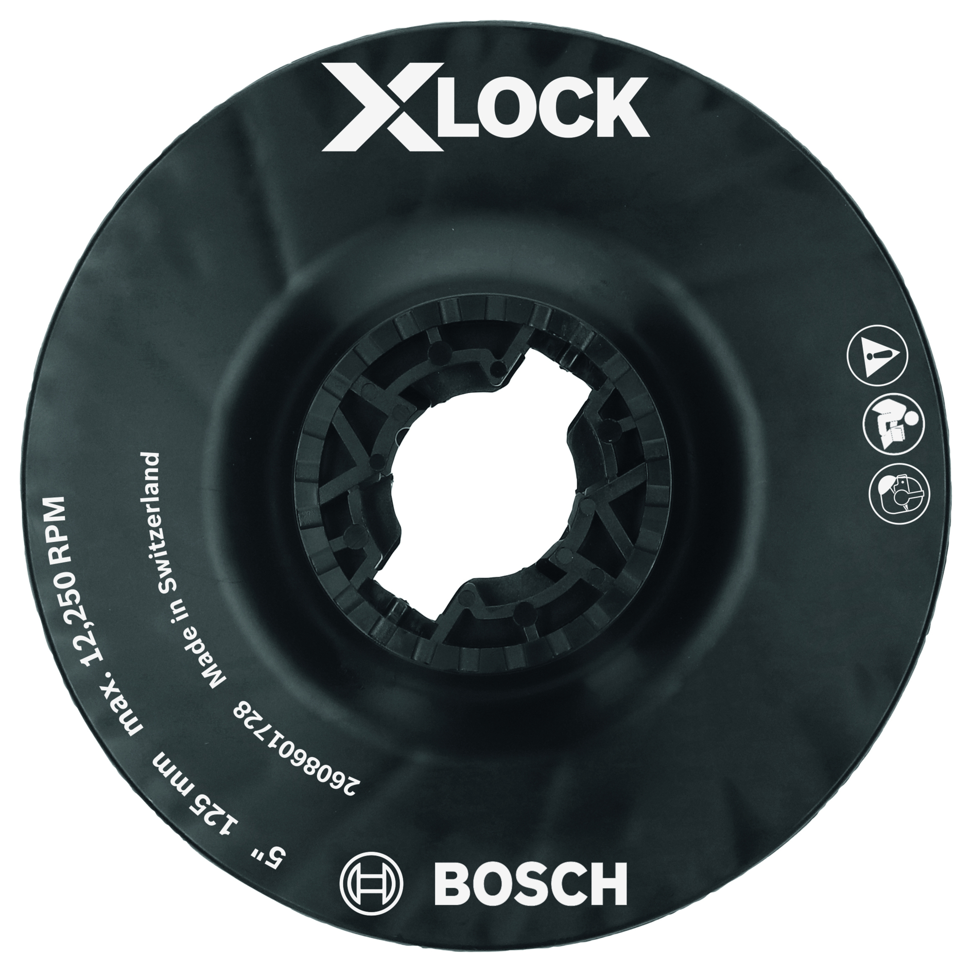 Bosch X-LOCK Backing Pad — 5in., Medium Hardness, Model# MGX0500
