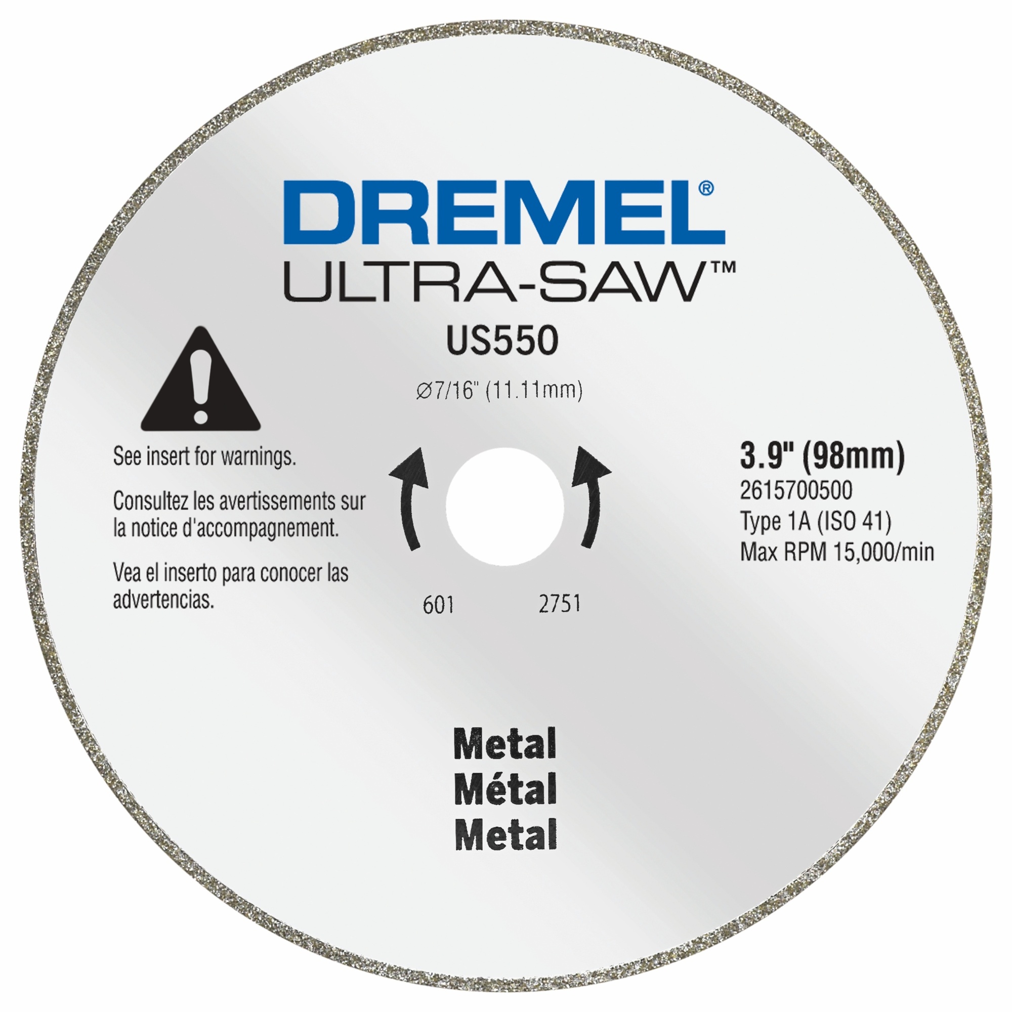 Dremel Ultra-Saw Diamond Grit Metal Cutting Wheel — 4in., Model# US550-01