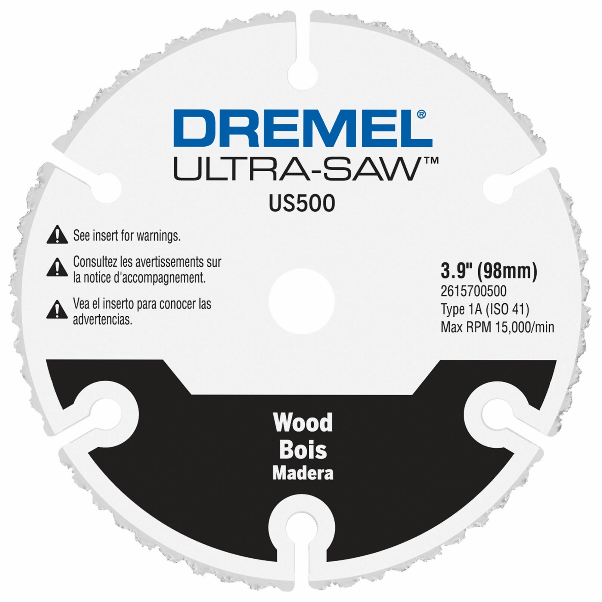 Dremel Ultra-Saw Premium Carbide Wood and Plastic Cutting Wheel — 4in., Model# US500-01