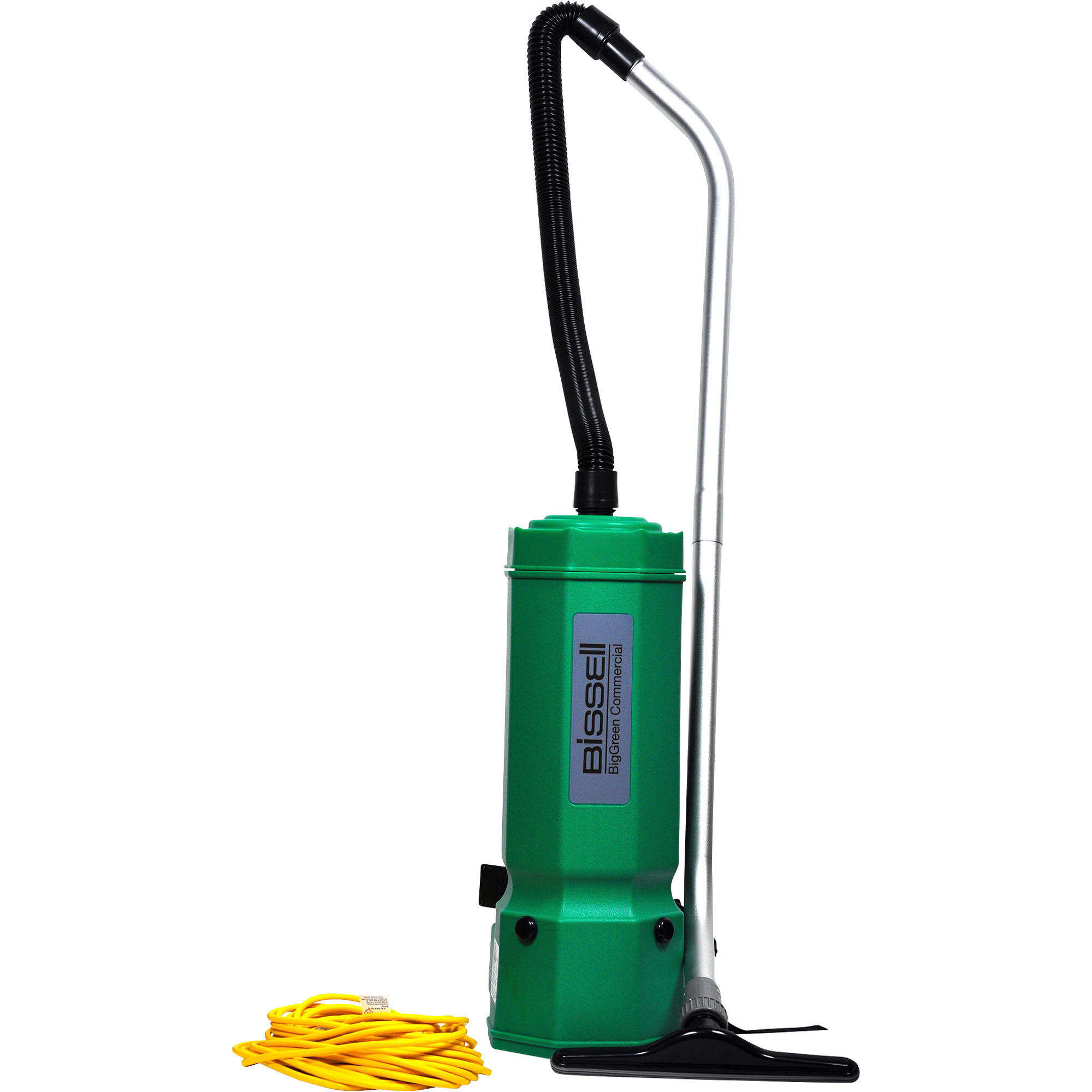 Bissell Big Green Commercial Backpack Vacuum Cleaner with Flex Hose, 2.5-Gallon Capacity, Includes Tool Bag, Model# BG1001