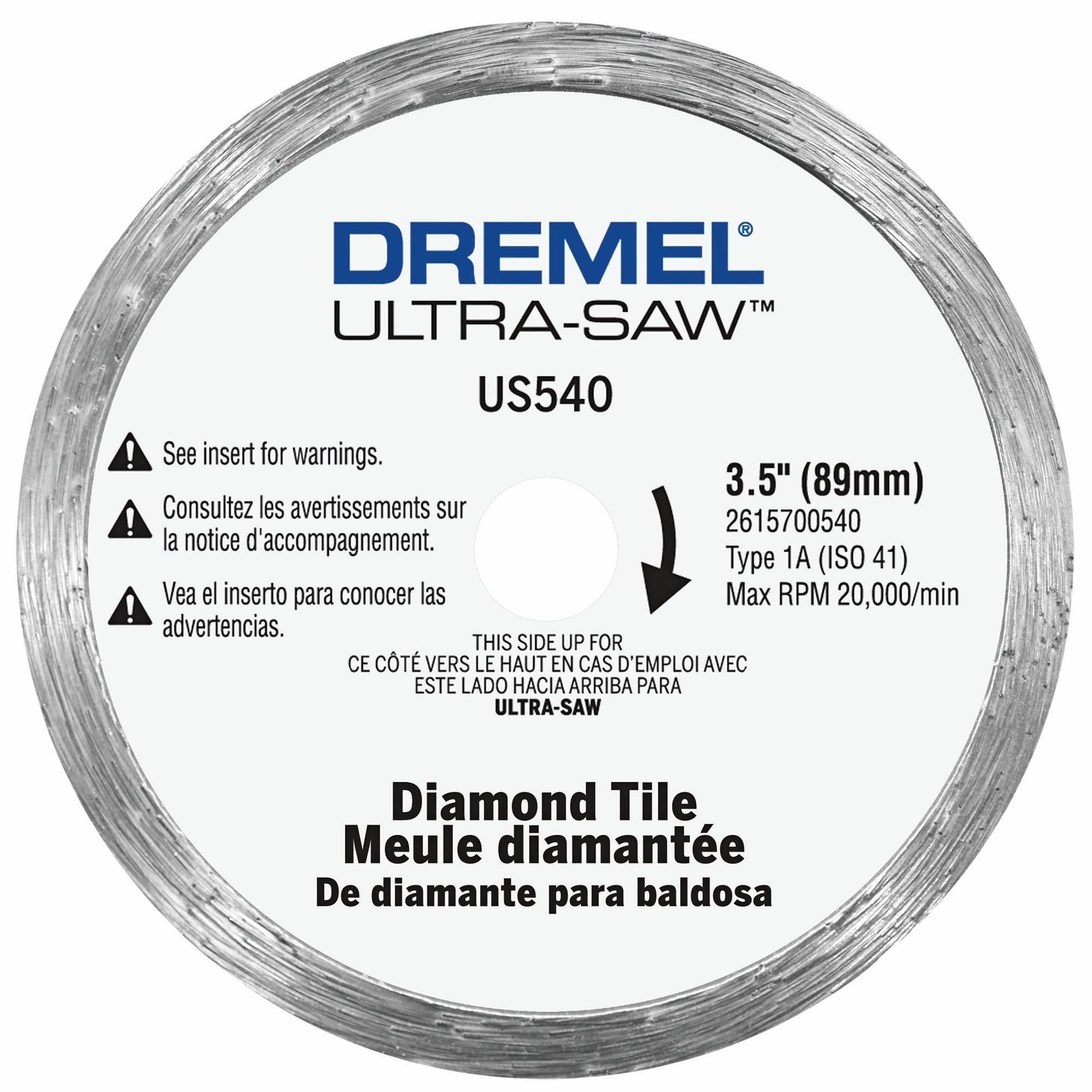 Dremel Ultra-Saw Diamond Coated Tile Cutting Wheel — 3.5in., Model# US540-01