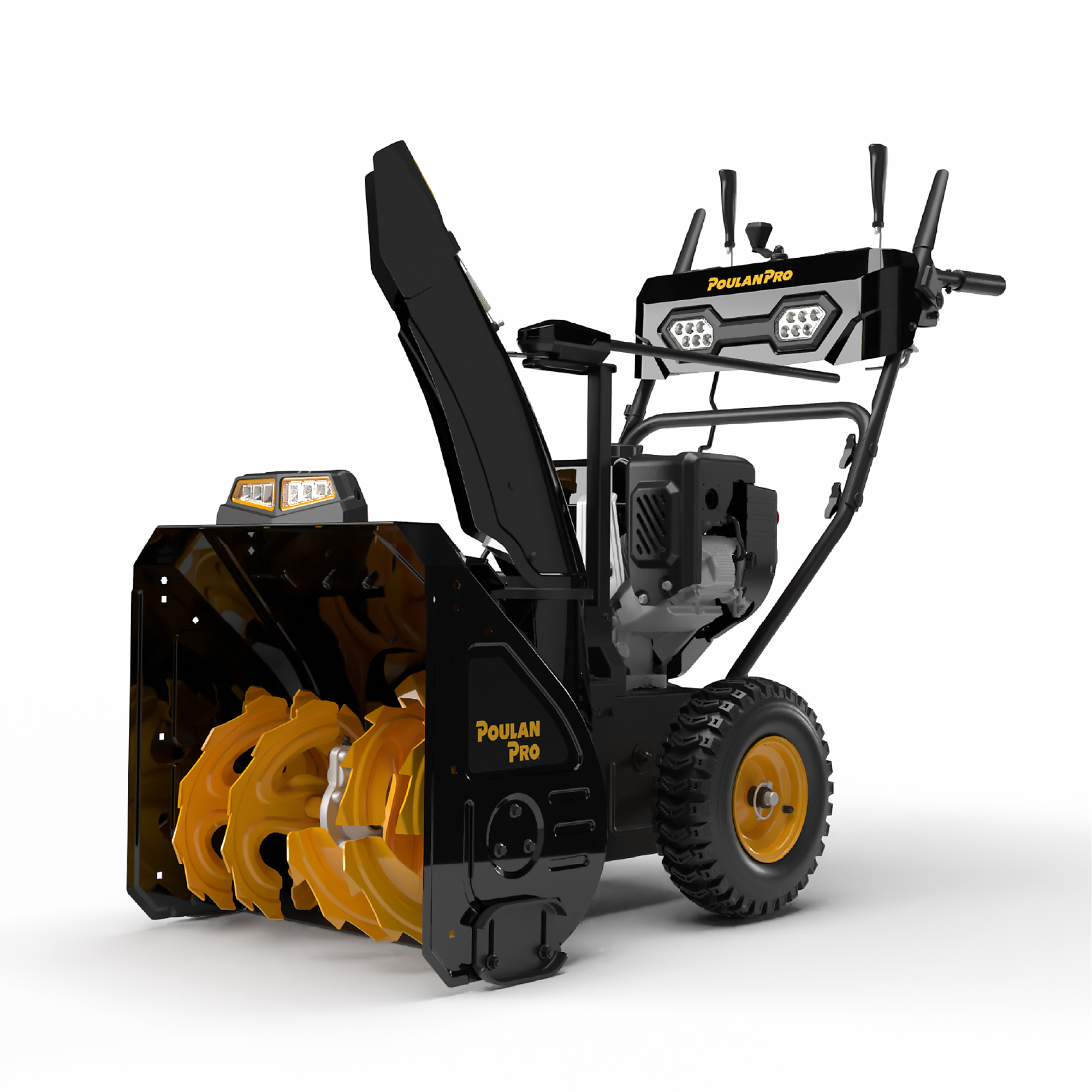 Poulan Pro Two-Stage Gas Snow Blower — 24in. Width, 212cc, Electric Start, Self-Propelled, Heated Grips, Dual LED Lighting, Model# PR241
