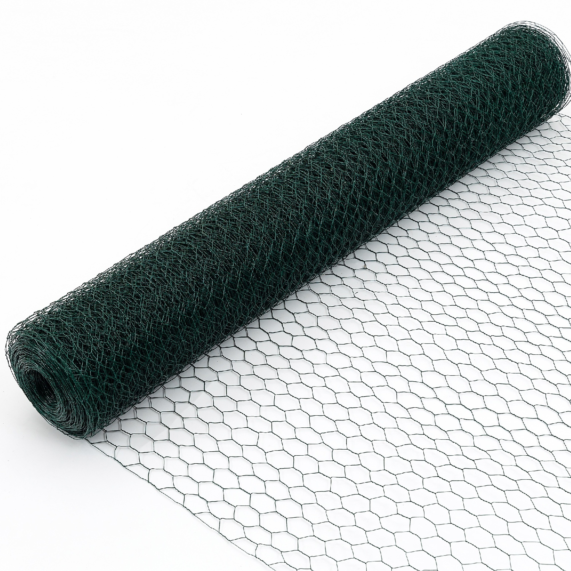BlackTeck Galvanized Hexagonal Floral Welded Wire — 3.6ft. x 196.85ft., Anti-Rust, Green, Model# N2-72269