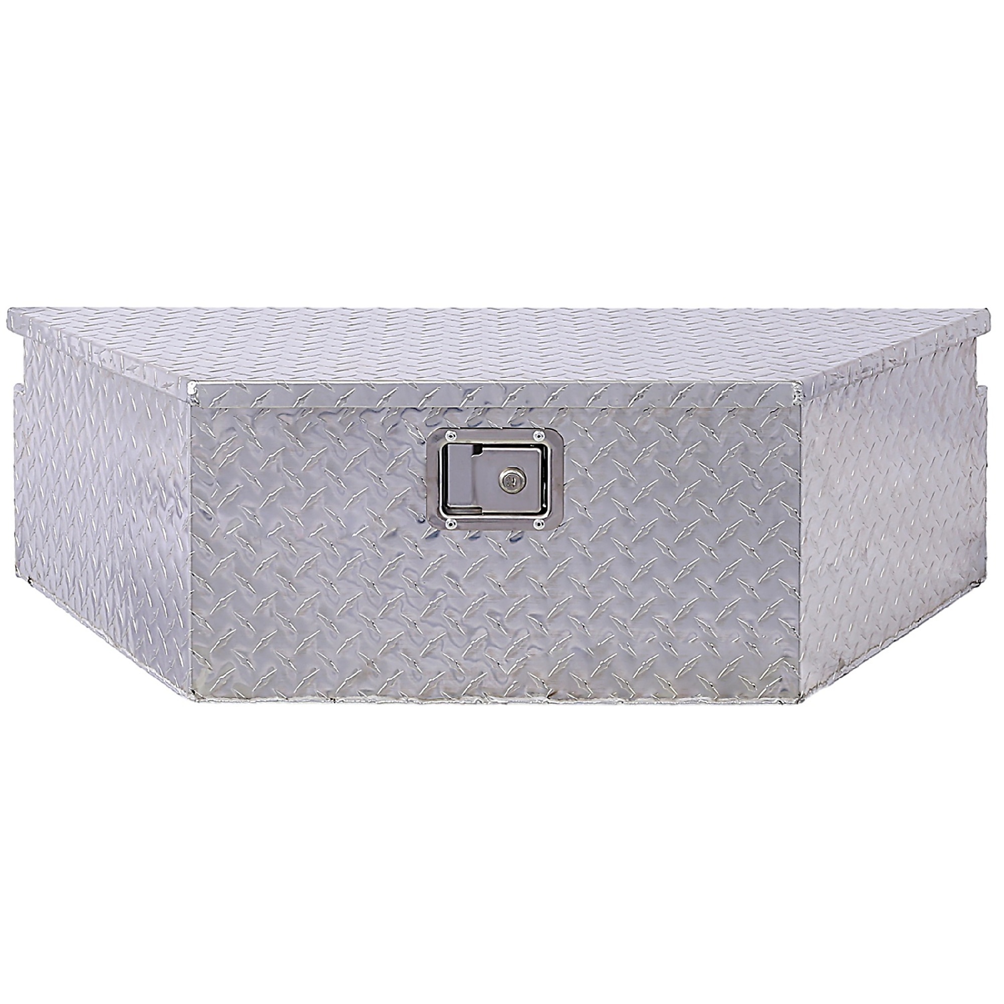 BlackTeck Trailer Tongue Box — 39in., Heavy-Duty Aluminum, Lockable with Keys, Side Handle, Silver, Model# N2-81852