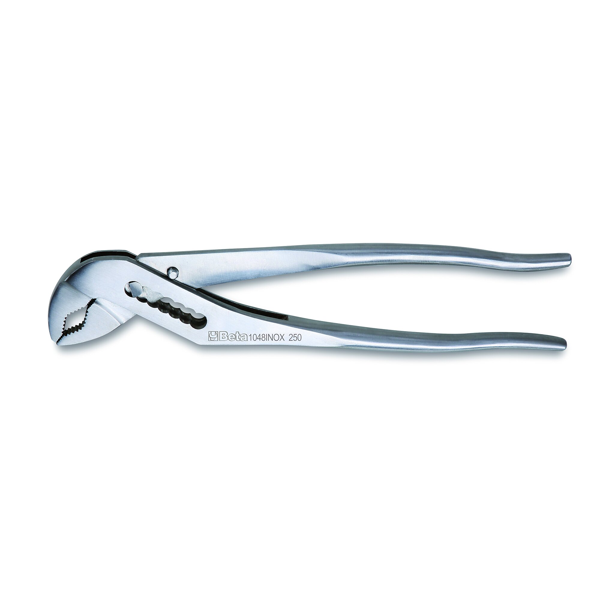 Beta Stainless Steel Slip Joint Pliers — 250mm Length, 7-Position, Corrosion-Resistant, Model# 1048INOX 250