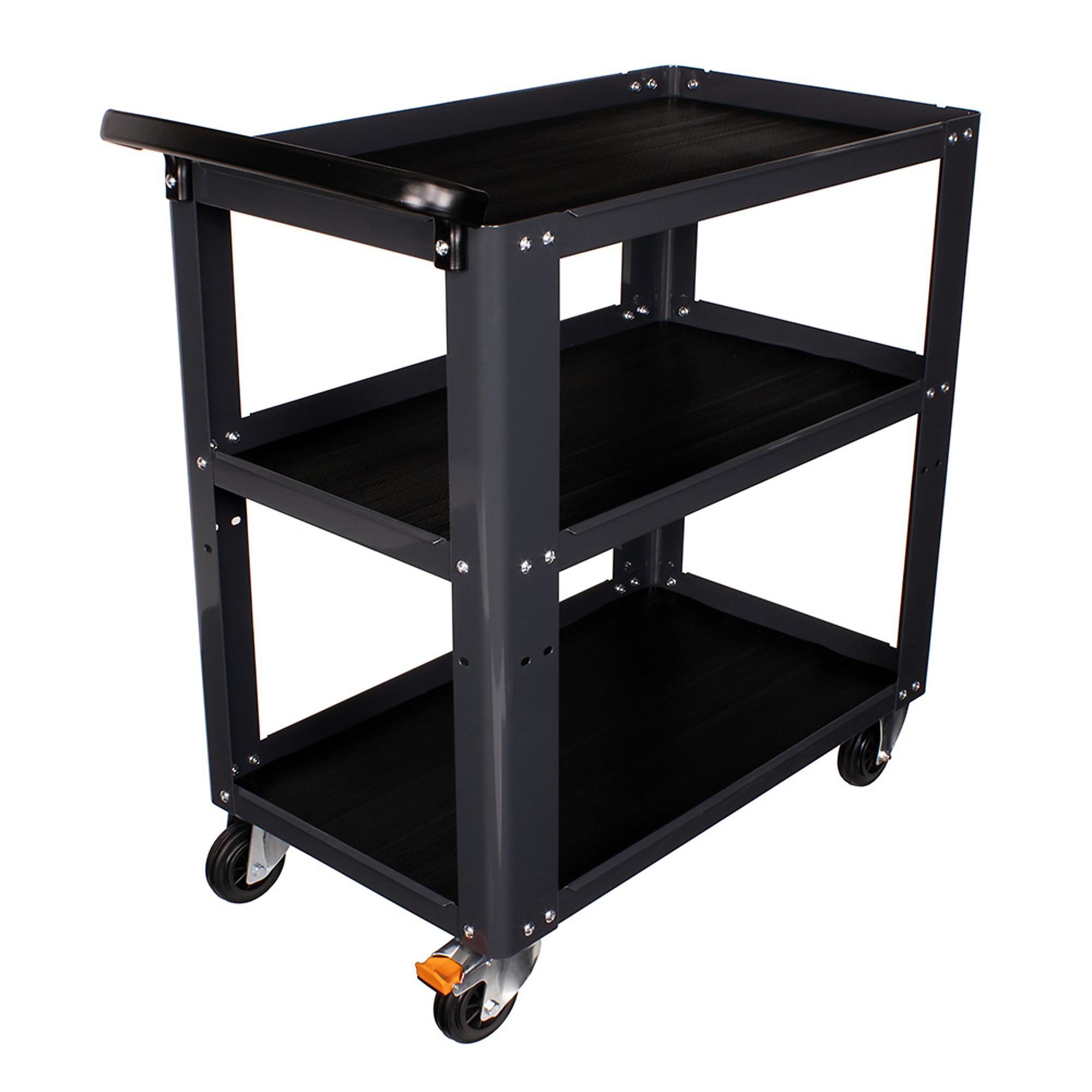 Beta C51 Easy Trolley Utility Shop Cart — 3-Shelf, Locking Caster, 440-Lb. Load Capacity, 17.72in. x 31.5in. x 35.4in., Grey, Model# C51 G