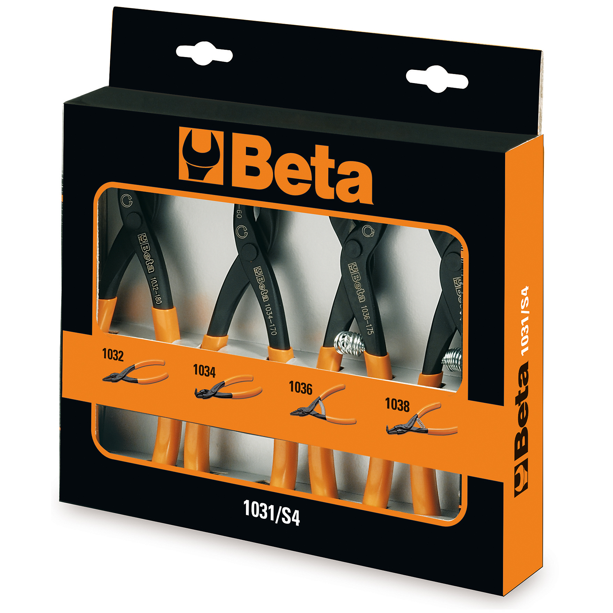 Beta Retaining Ring Snap Ring Circlip Pliers Set — 4 Pcs, 19mm to 60mm, Model# 1031/S4