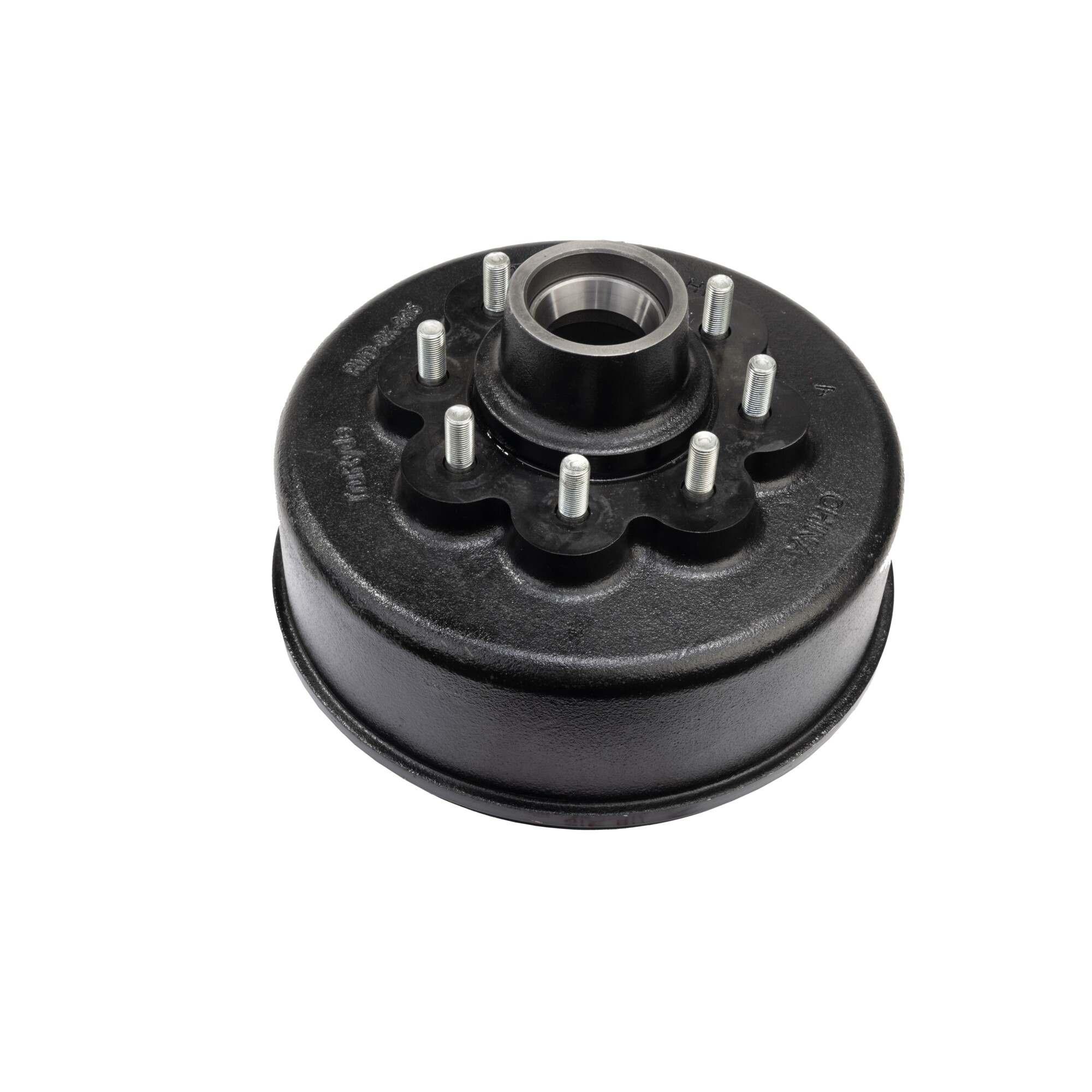 TruRyde Brake Drum Assembly — 8,000-Lb. Capacity, 8 on 6.5in. Pattern, 5/8in. Studs, Grease, Model# RVD-8K-865-580-G-BX