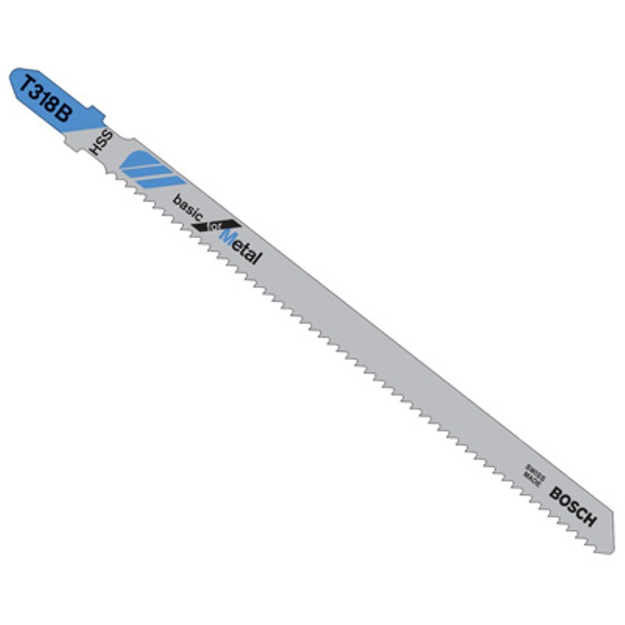 Bosch T-Shank Jig Saw Blades — 5 1/4in., 14 TPI, Basic for Metal, 100 Pcs, Model# T318B100