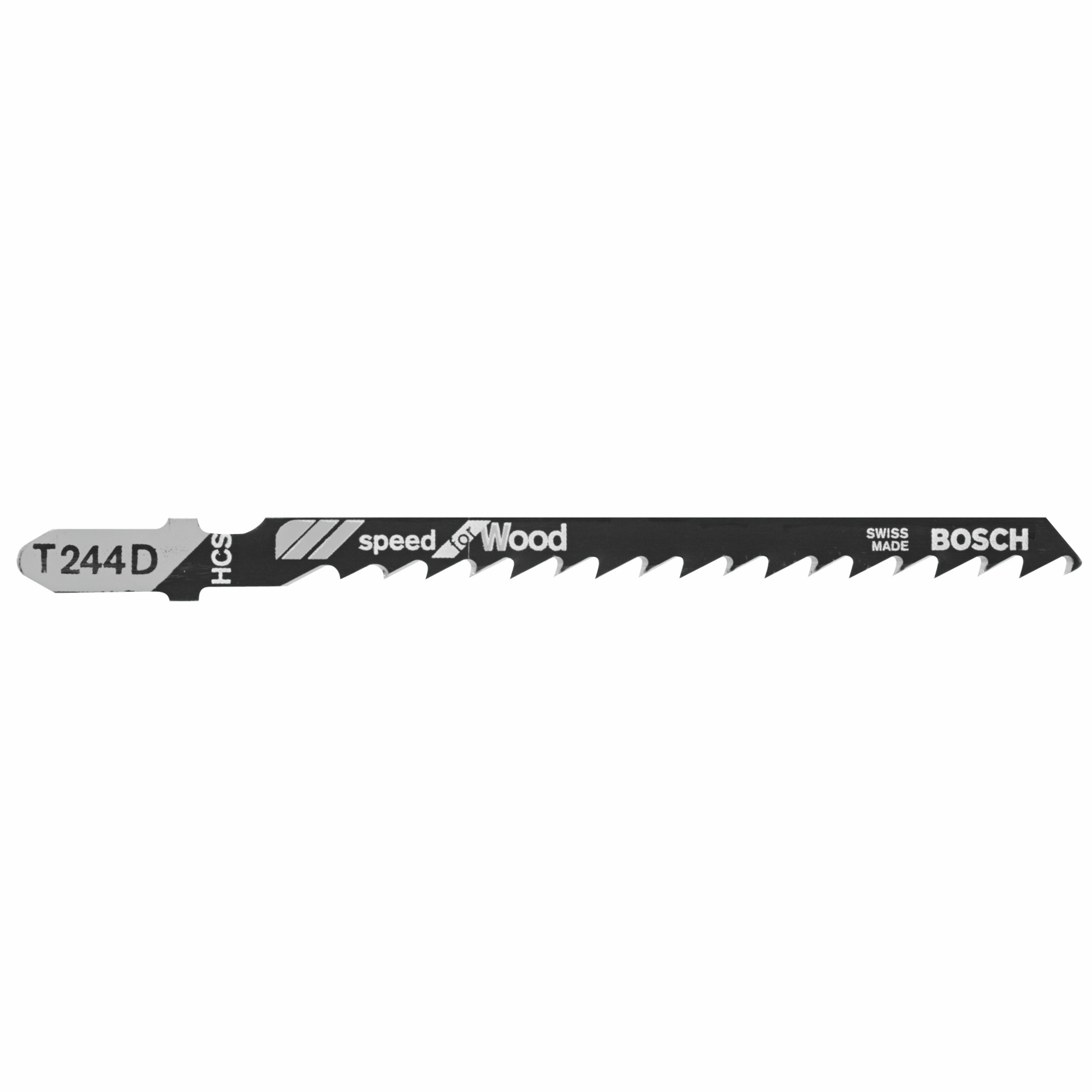 Bosch T-Shank Jig Saw Blades — 4in., 6 TPI, Speed for Wood, 100 Pcs, Model# T244D100