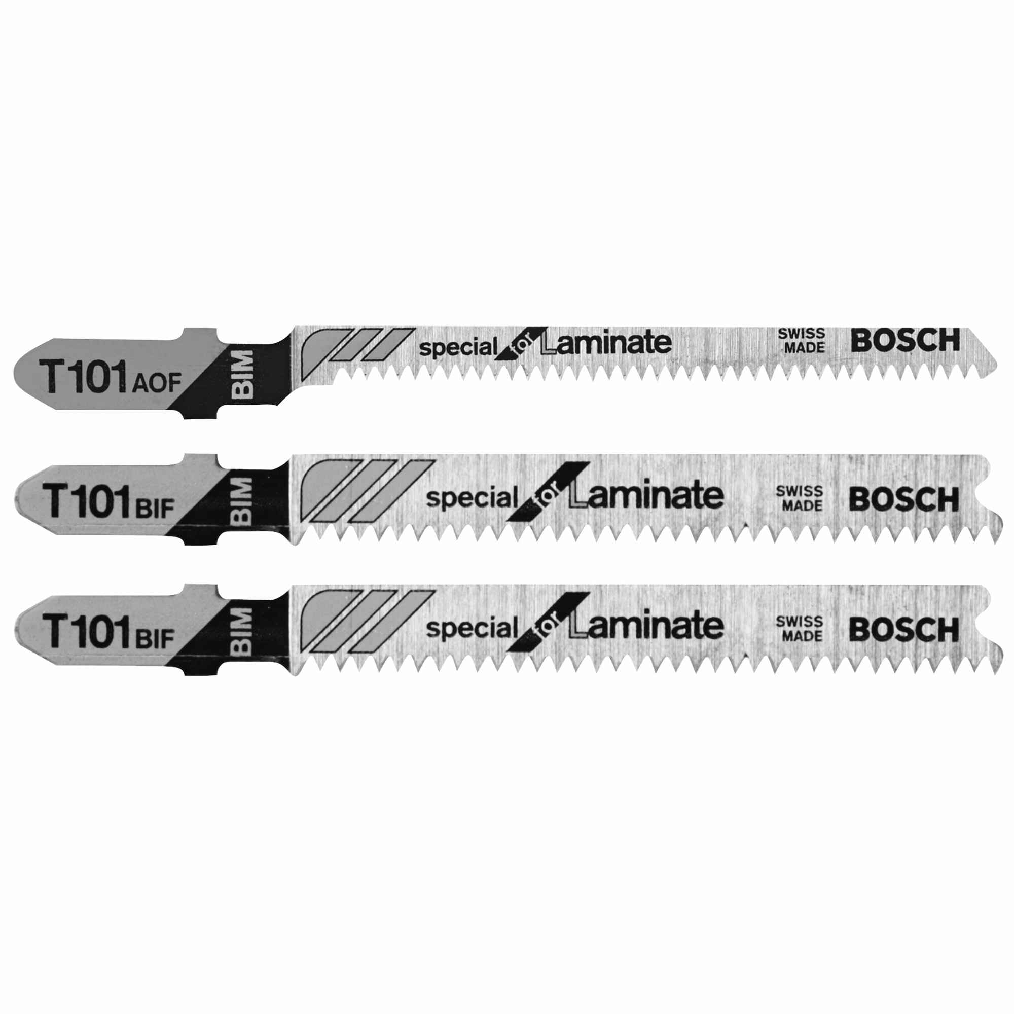Bosch Hardwood/Laminate Flooring Jig Saw Blade Set — 3-Piece, Bi-Metal, T-Shank, Model# T503