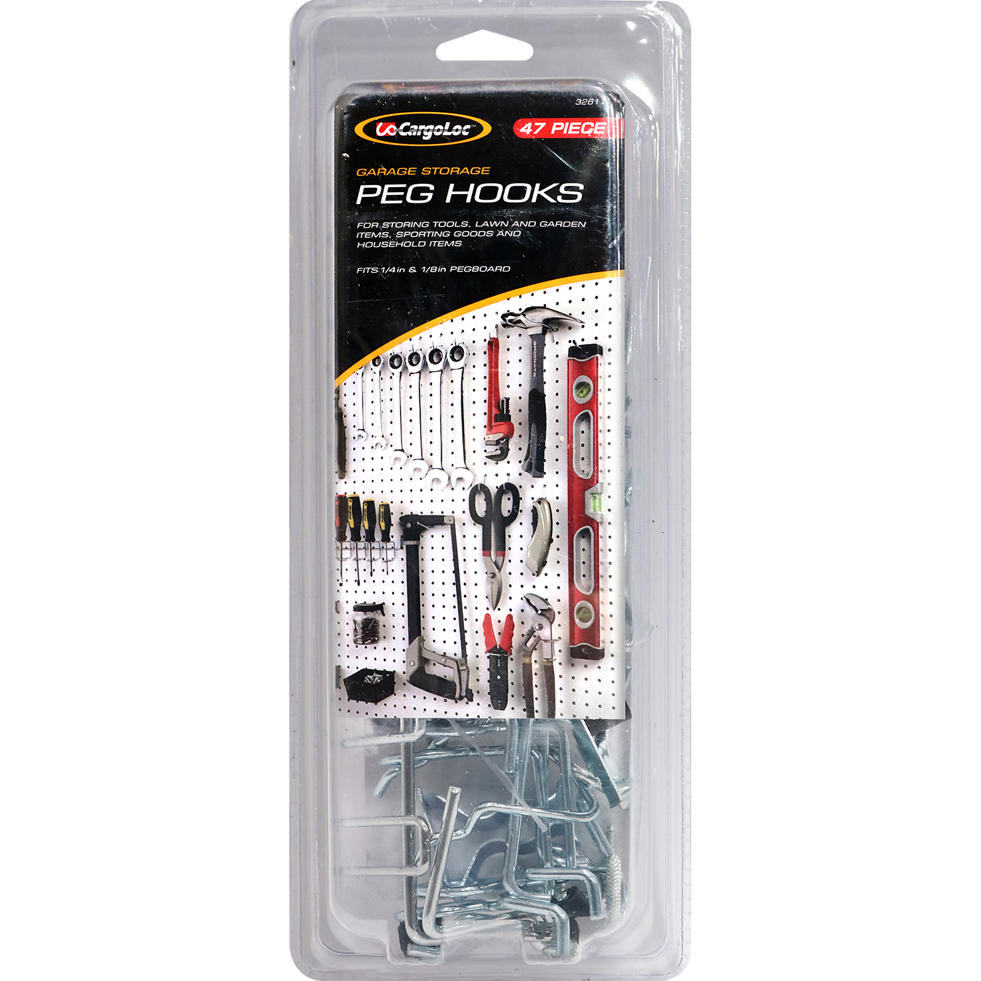 Cargoloc Peg Hook Assortment — 47 Pcs, Model# 32611