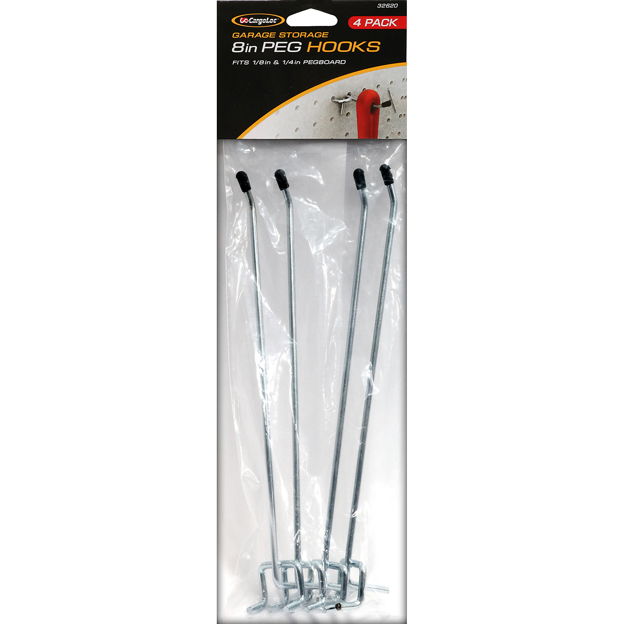 CargoLoc Peg Hooks — 4 Pcs, 8in., Model# 32620