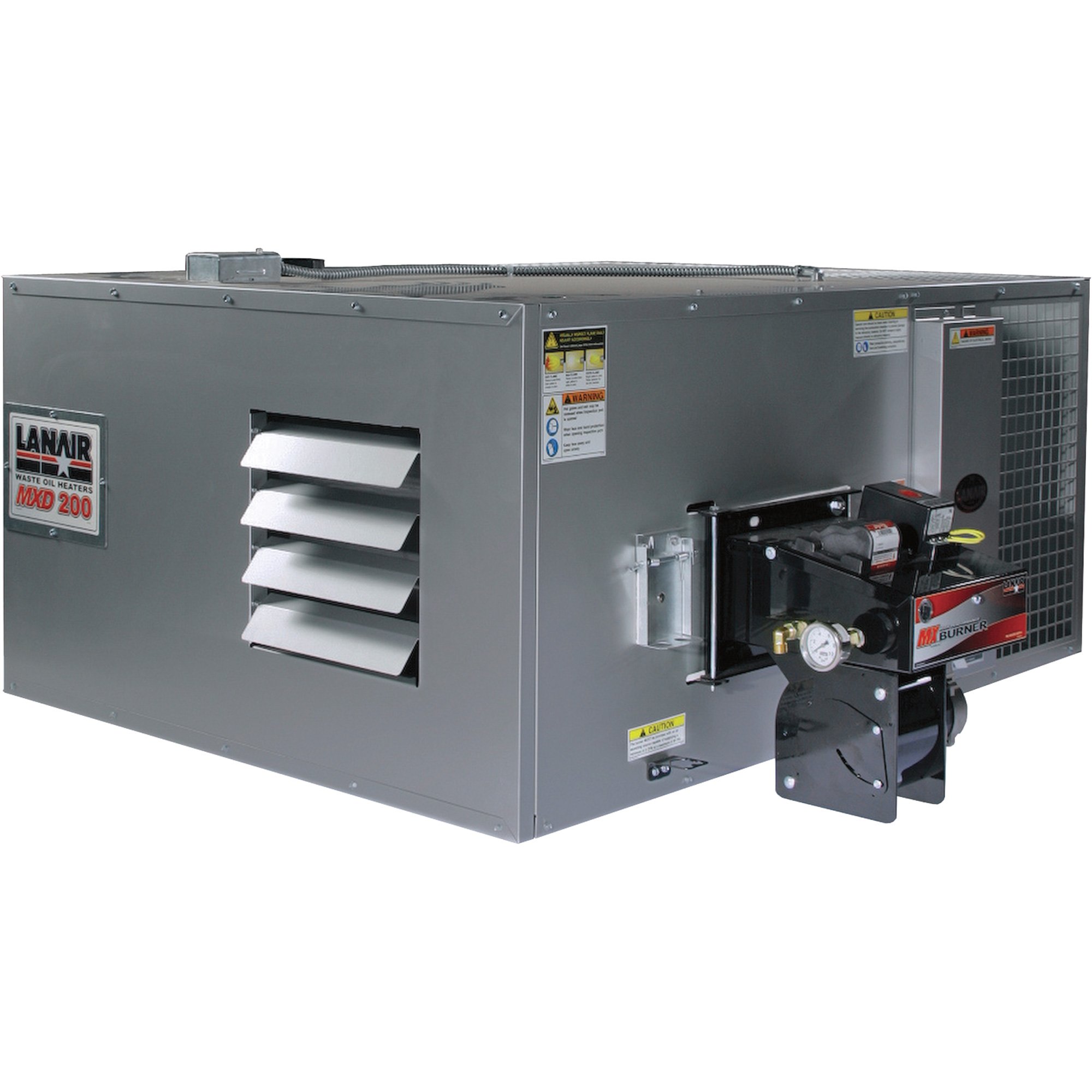 Lanair MXD 200 Ductable Waste Oil Heater with Thermostat and Chimney —  200,000 BTU, 7000 Sq. Ft. Capacity, Model# 9971C | Northern Tool