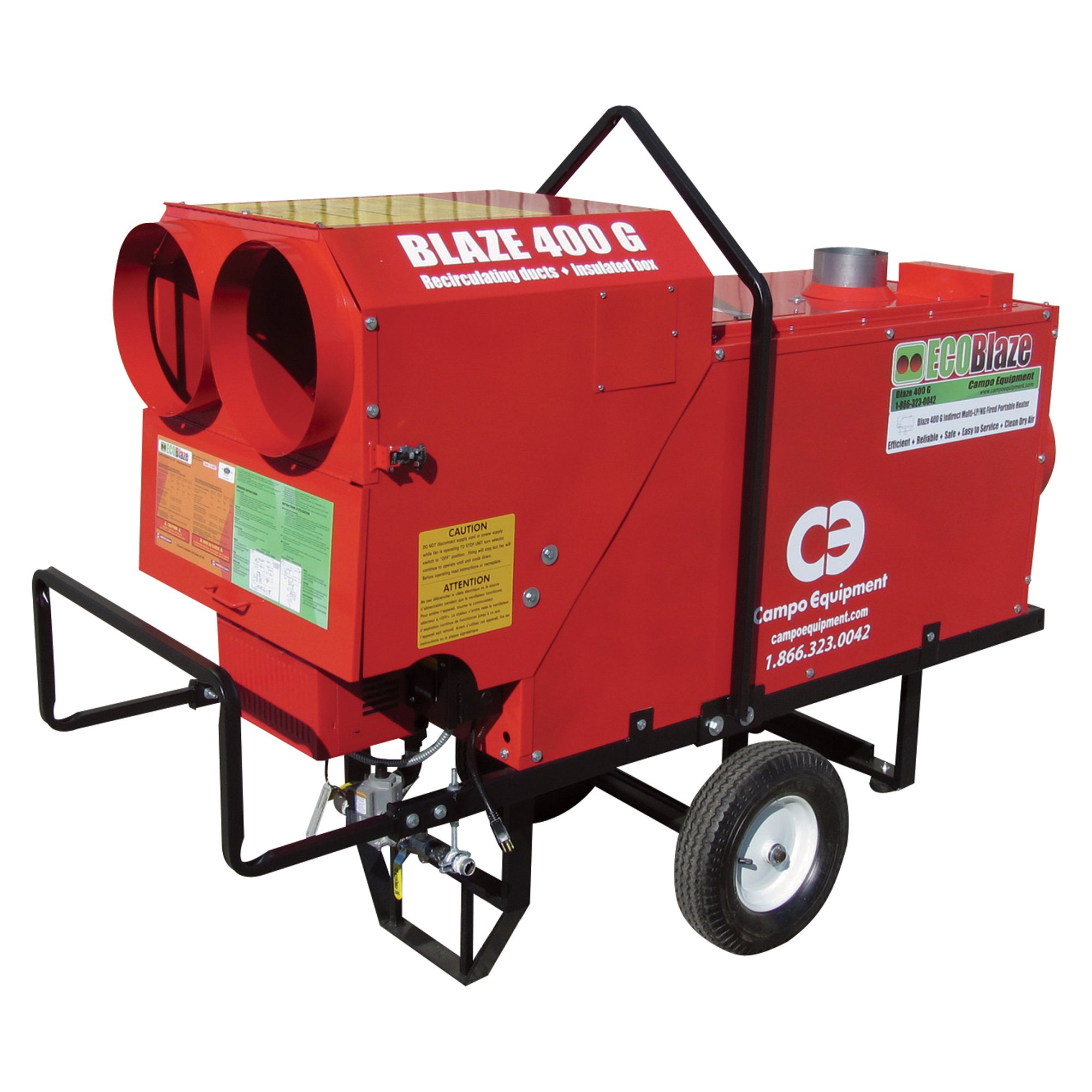 EcoBlaze Indirect Space Heater — Natural Gas and Propane Fuel, 3500 CFM, Up  to 399,000 BTU, Model# BLAZE 400G | Northern Tool