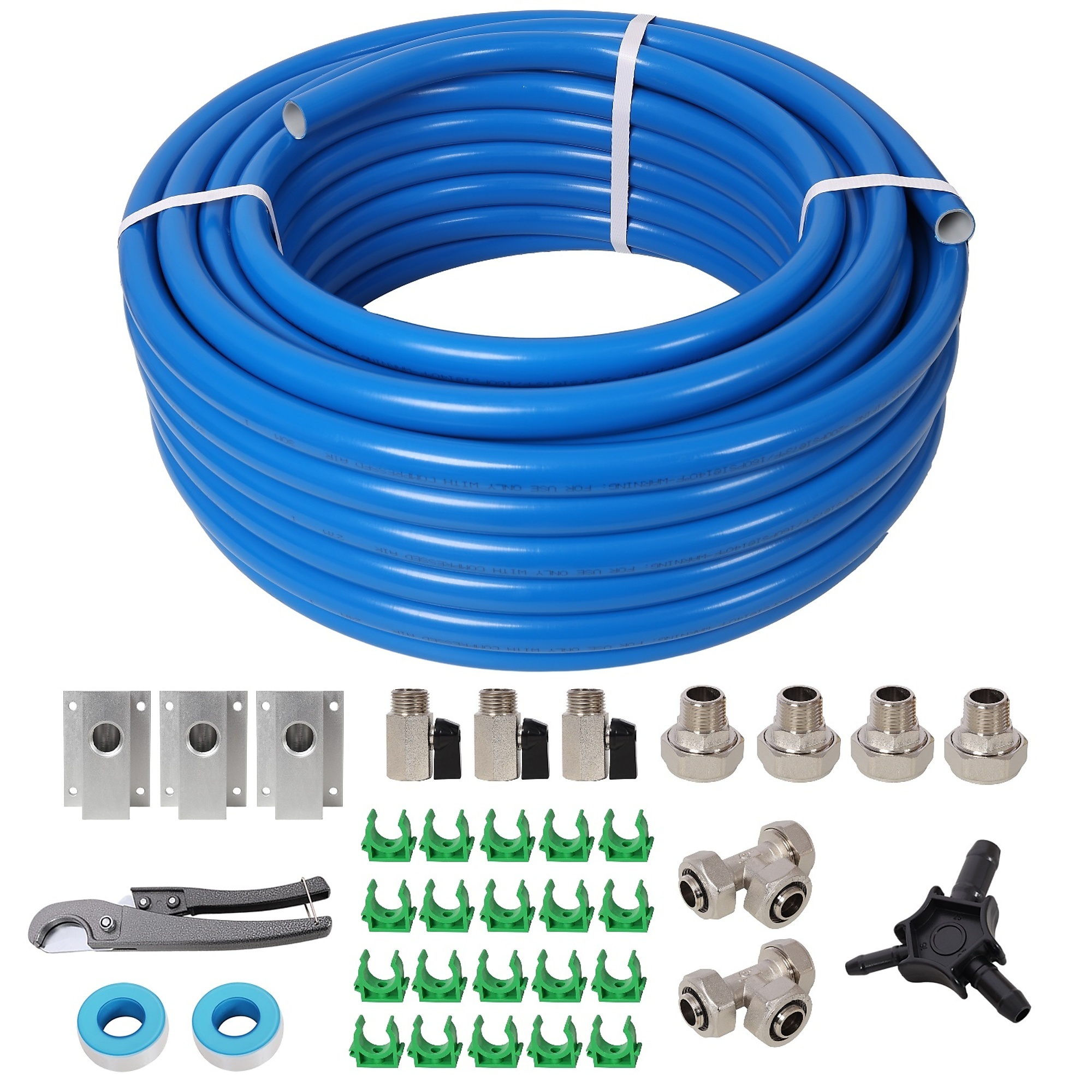 BlackTeck Industrial Compressed Air Piping System — 3/4in. PEX-AL-PEX Tubing, 100ft. Length, Blue, Model# N2-220486