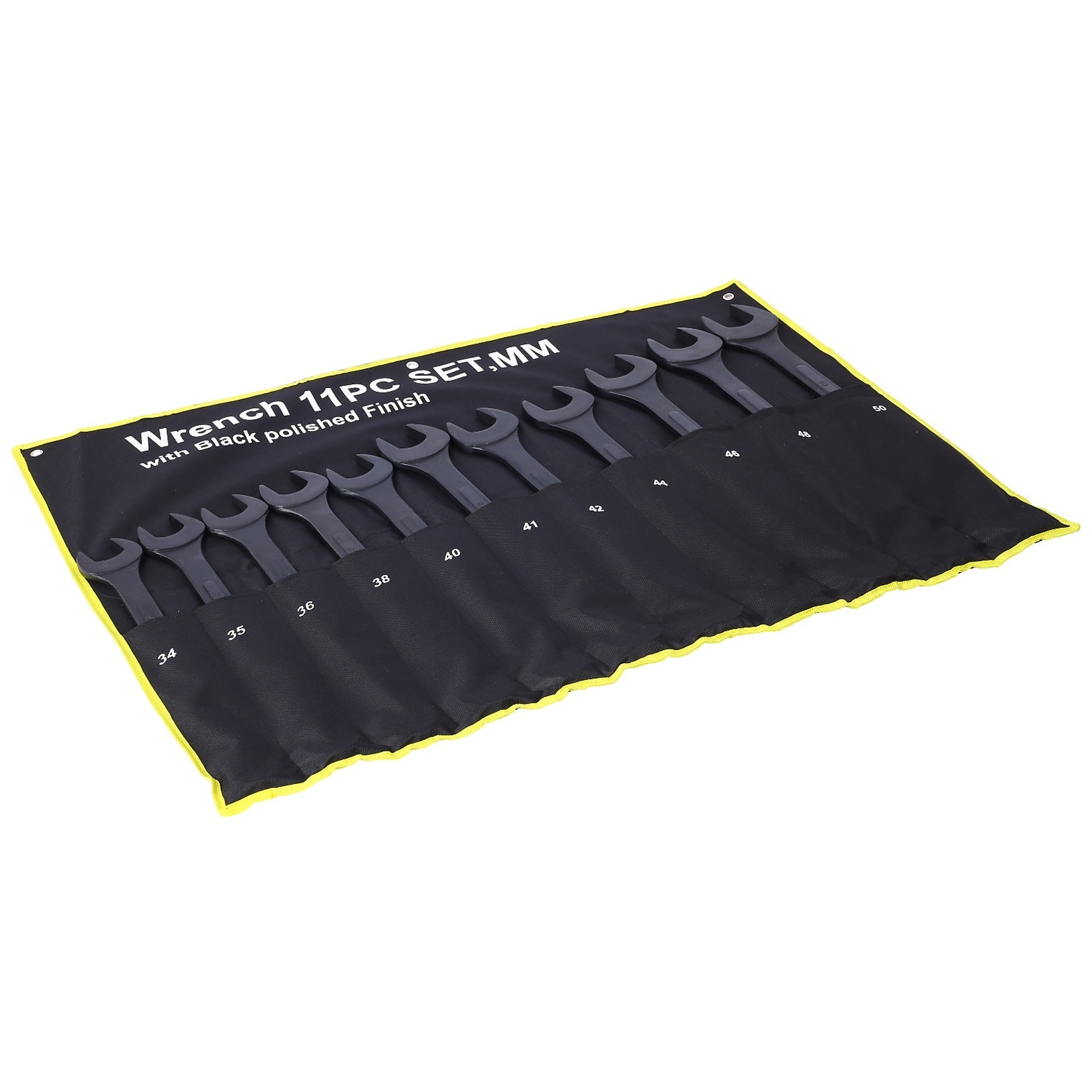 BlackTeck Black Jumbo Combination Wrench Set — 11-Piece, Extra Large, Storage Bag Included, Model# N2-154070
