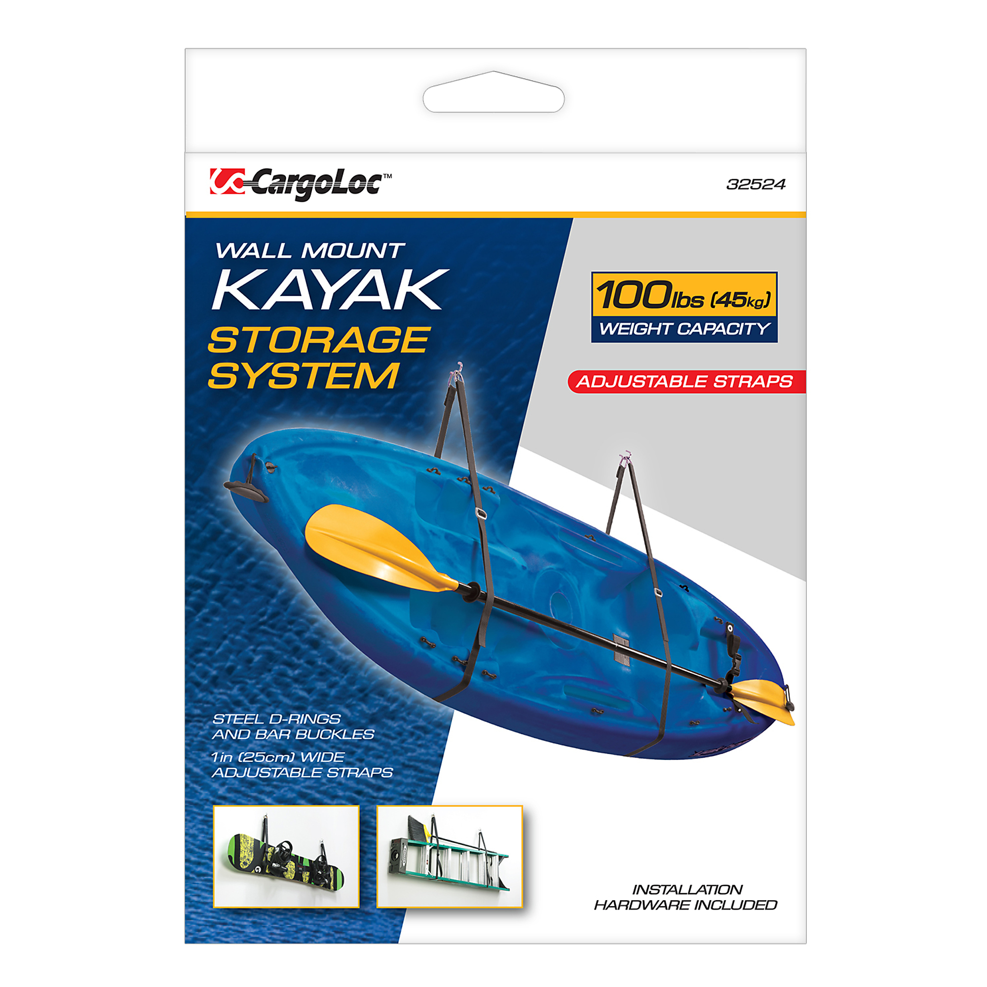 CargoLoc, Kayak Storage Straps - Wall Mount, Model # 32524