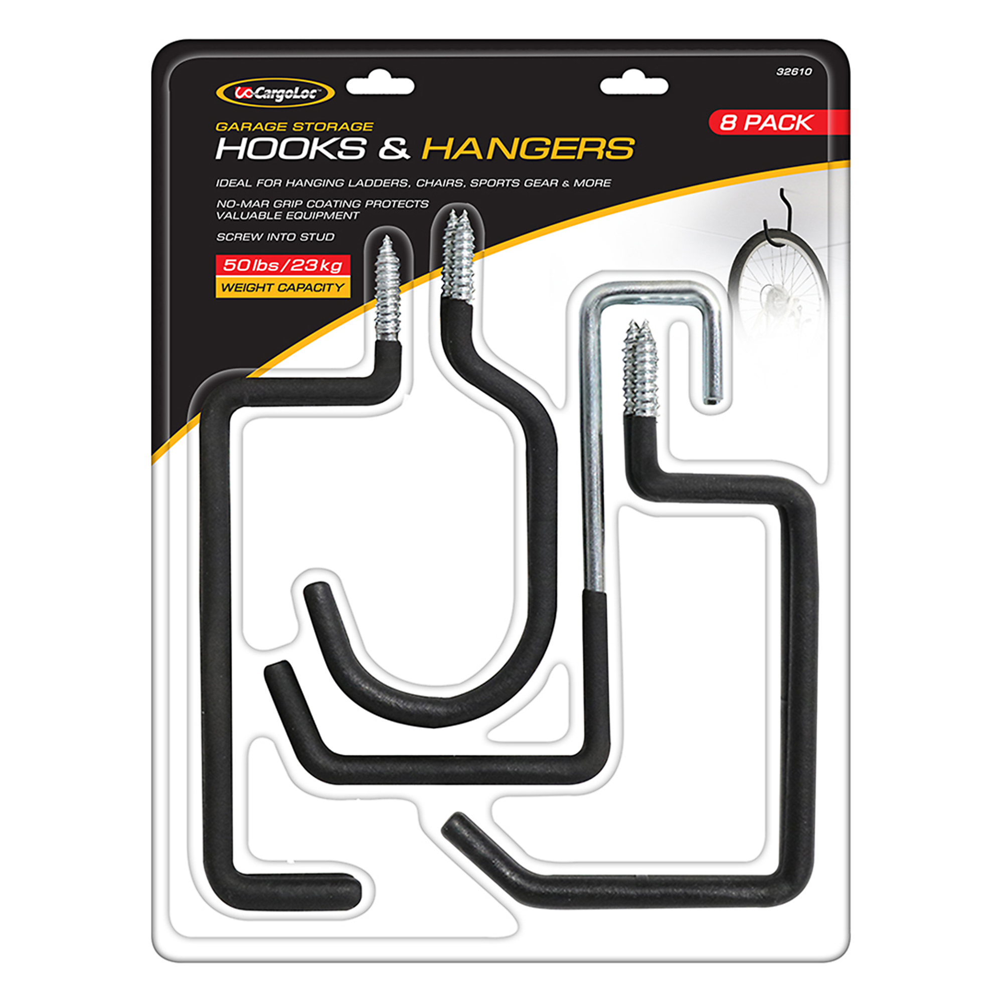 CargoLoc Hooks & Hangers Set — 8 Pcs, Multi-Purpose, Model# 32610