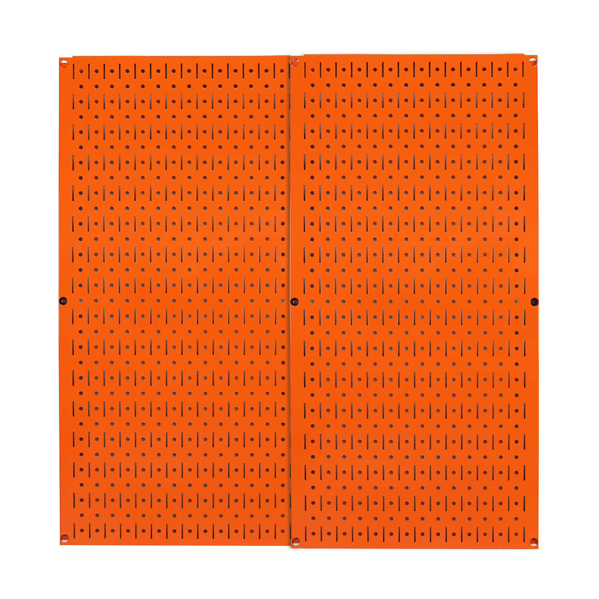 Wall Control Industrial Metal Pegboard Pack — Two Orange Steel Pegboards, Corrosion-Resistant, Model# 35IP-3232-OR